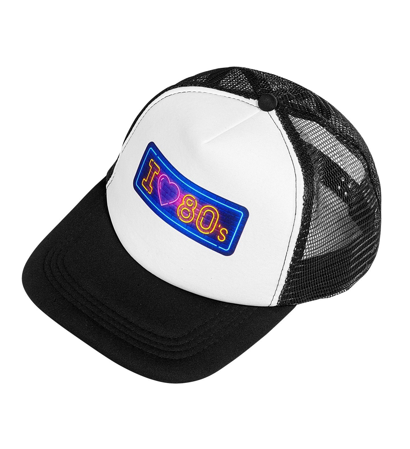 Kostüm 80er Jahre Basecap, 80s Disco Kostüm
