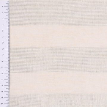 Meterware Rasch Textil Stores Shine Längsstreifen Leinenstruktur creme 300cm, halbtransparent, Kunstfaser, überbreit