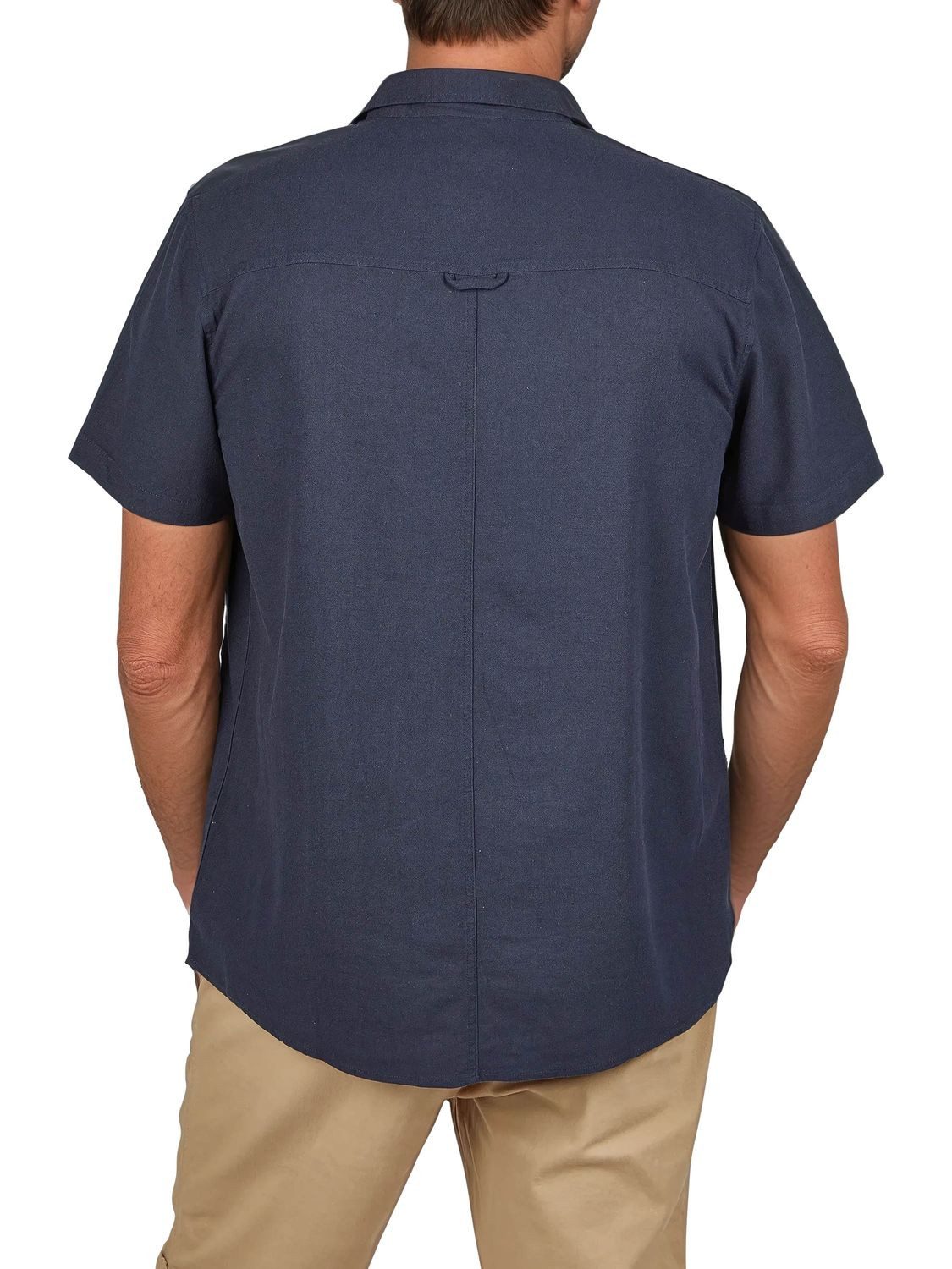 riverso Kurzarmhemd Herren Leinen Hemd RIVEmilio Regular Fit (1-tlg)