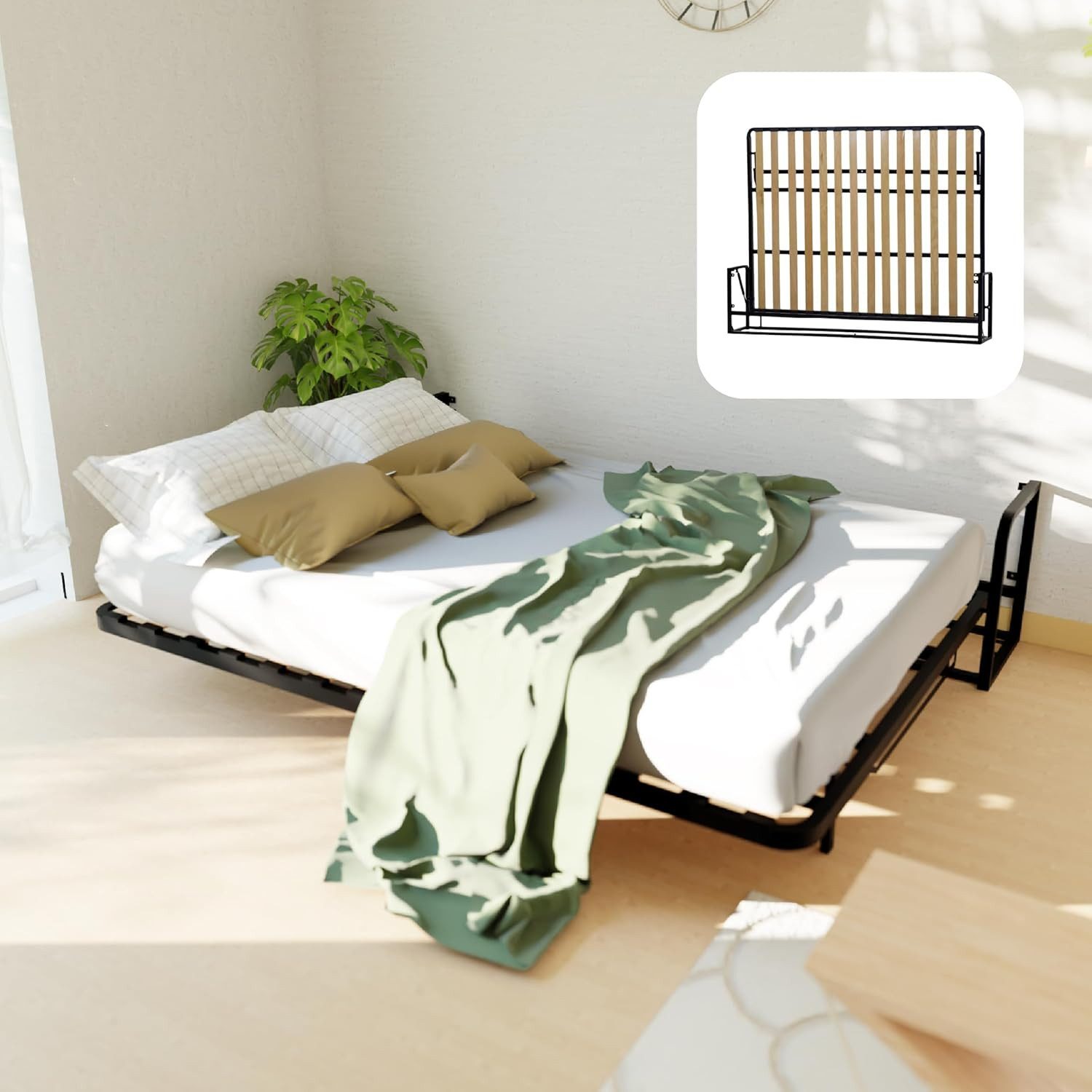 Wall Bed King Stauraumbett Wall Bed King Schrankbett – Platzsparendes Vertikales Wandbett