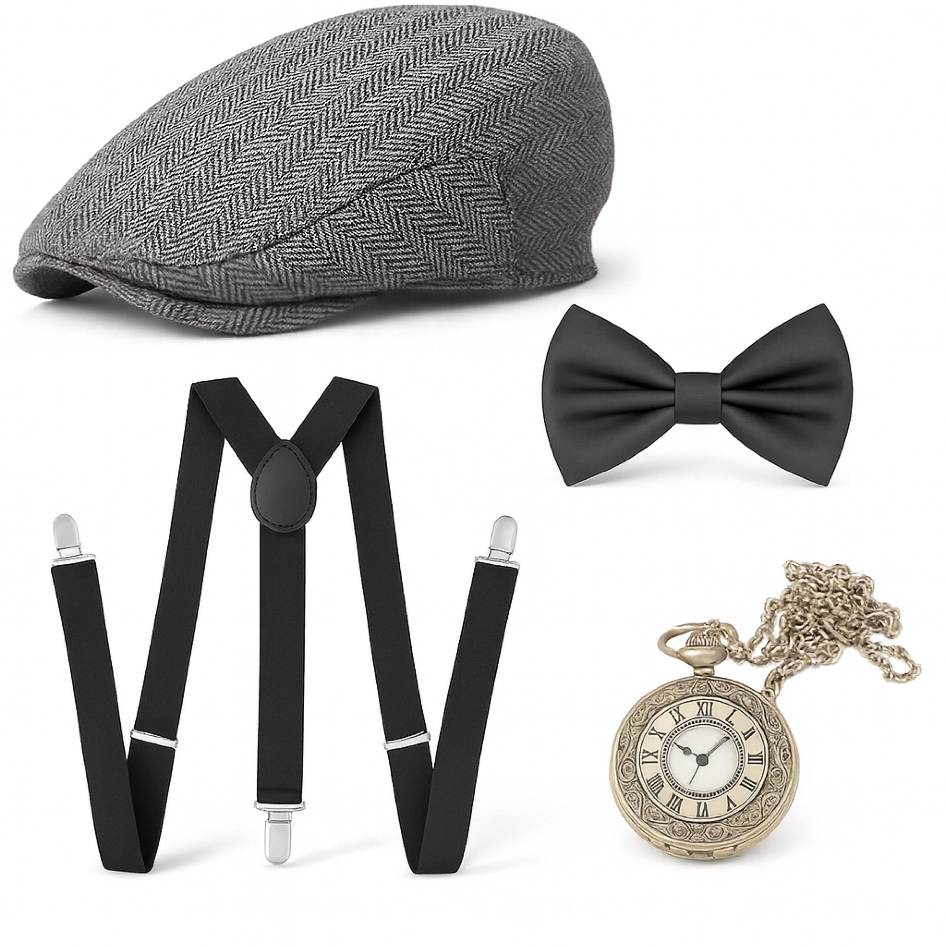 TK Gruppe Kostüm 20er & 1920 Jahre Kostüm Accessoires Set – für Fasching & Karneval