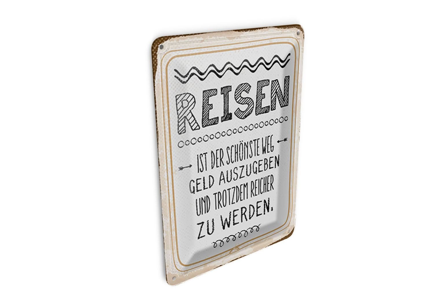Femer GmbH Postkarte Spruch 10x14 cm Reisen ist der Schönste Weg, unfrankiert