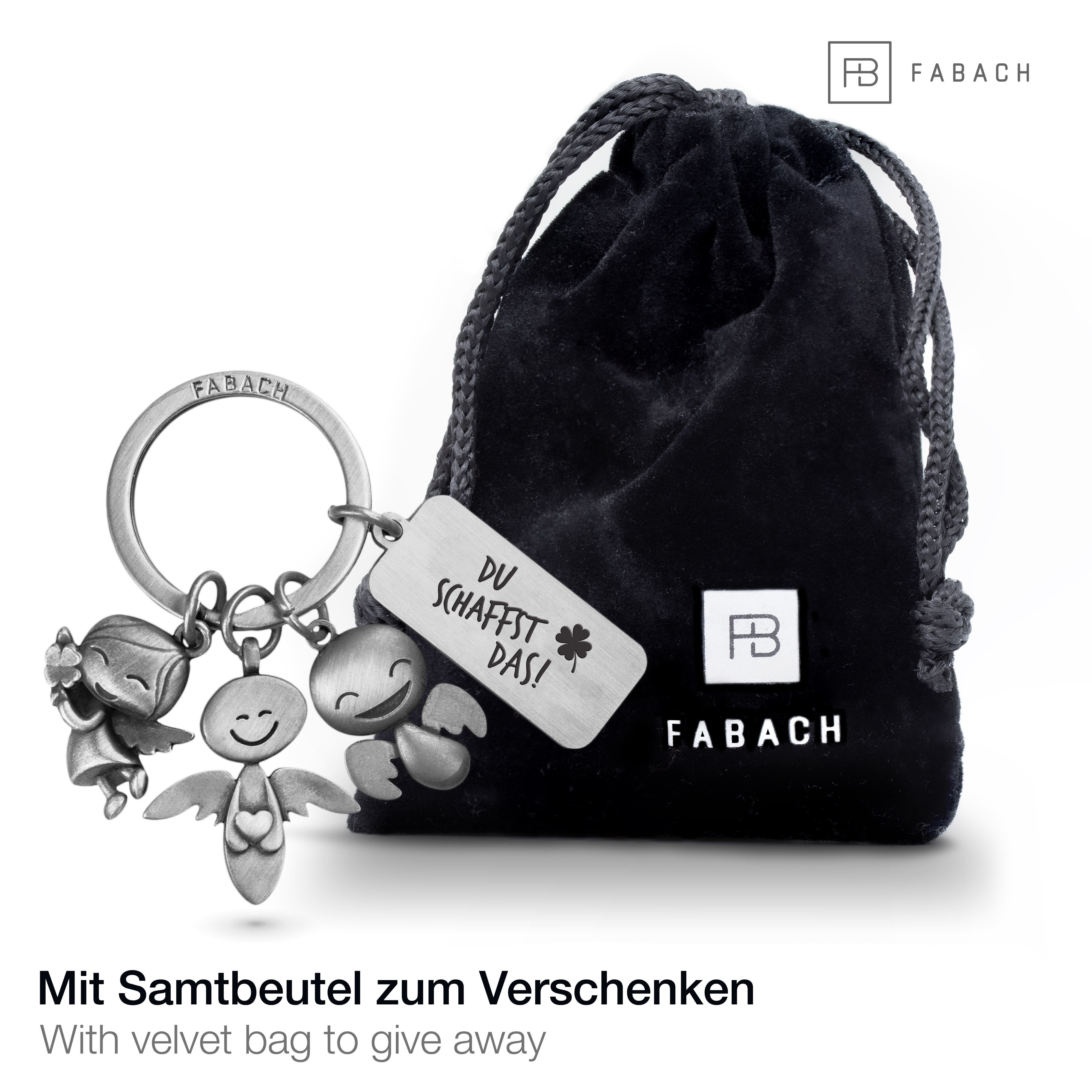 FABACH Schlüsselanhänger 3 Schutzengel mit Gravur - Du schaffst das - Glücksbringer Geschenk – Bild 2 von 5