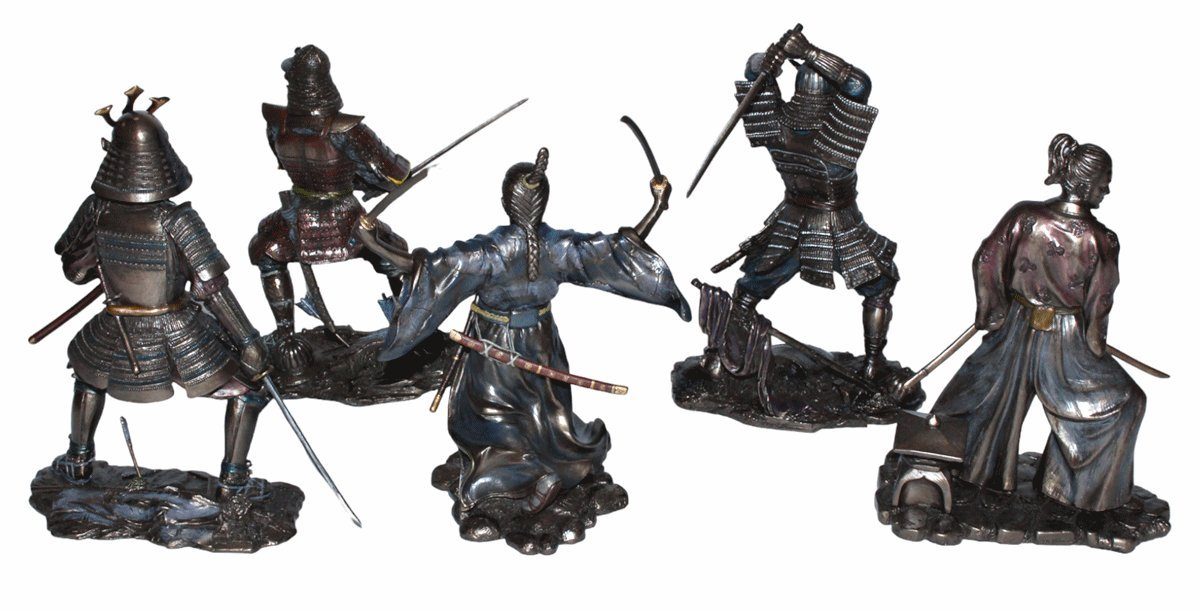 cm Dekofigur Krieger H 21-23 Art Kimono und Deko Set: Rüstung Parastone Samurai Figuren in