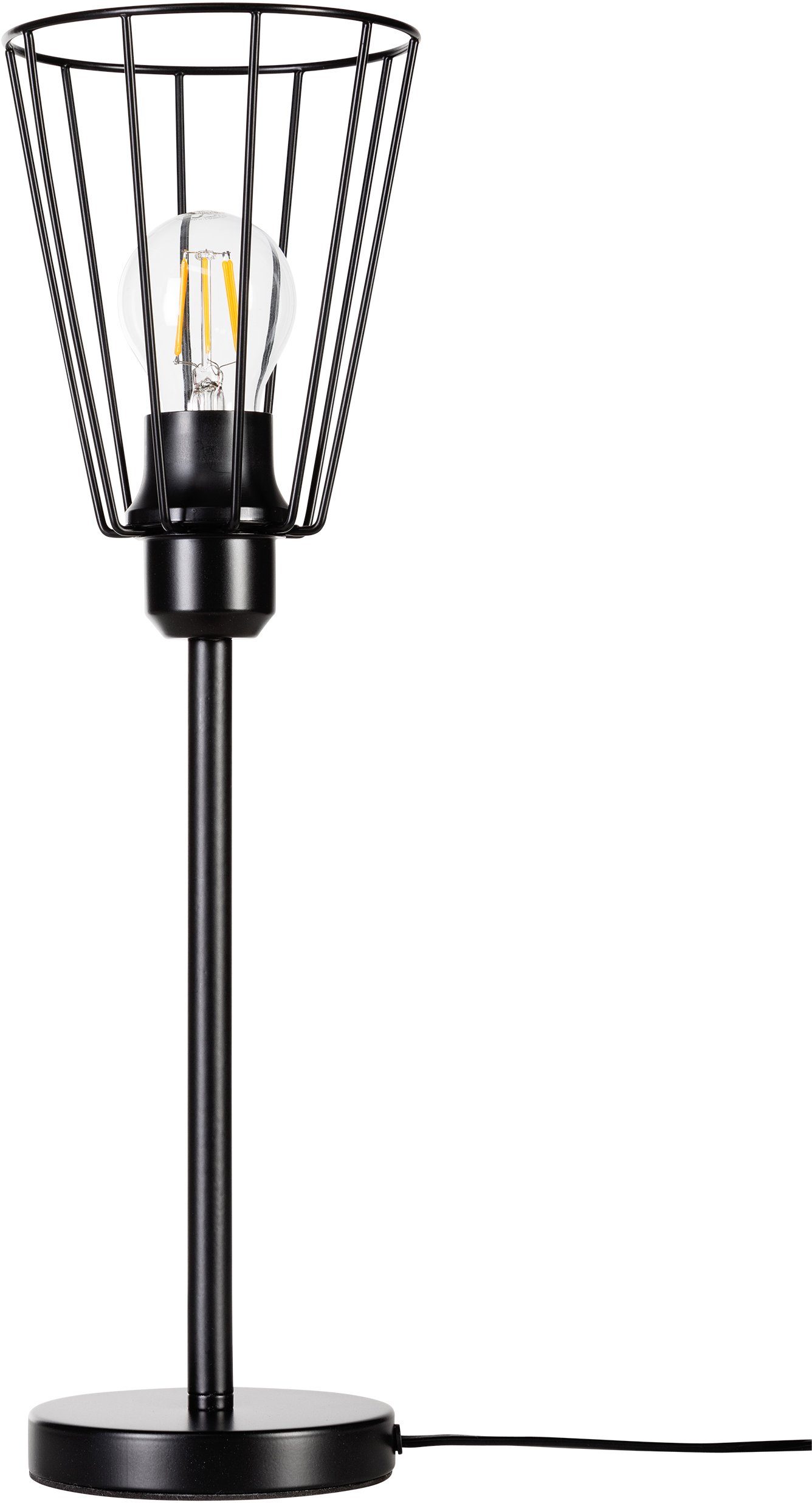 BRITOP LIGHTING Tischleuchte Swan, Leuchtmittel wechselbar, ohne Leuchtmittel, Dekorative Leuchte aus Metall, passende LM E27 / exkl., Made in Europe | Tischlampen