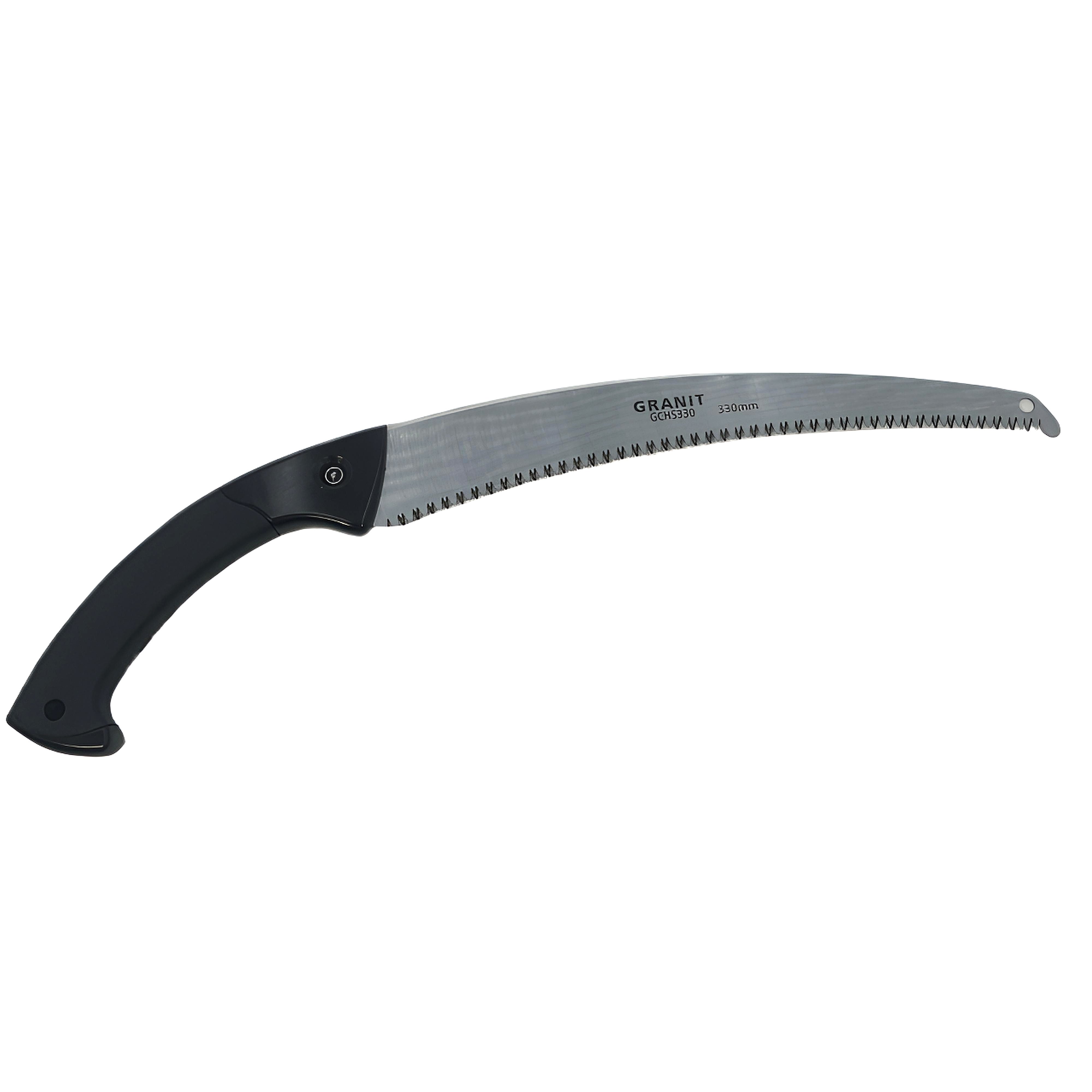 Uzman Gartensäge Astsäge mit Schwerttasche aus gehärtetem Stahl 330 - 240mm (Säge + Schwerttasche), Gehärtetes Stahlblatt, Ergonomischer Griff, Für Garten und Forst