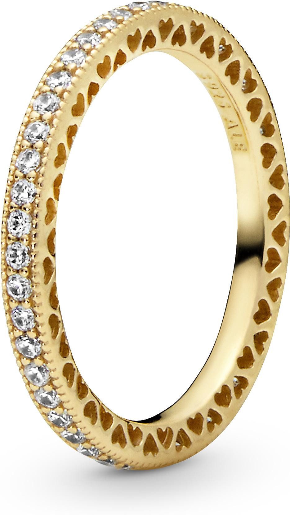 Pandora Fingerring Pandora Funkeln und Herzen Ring 168655C01 Damenring