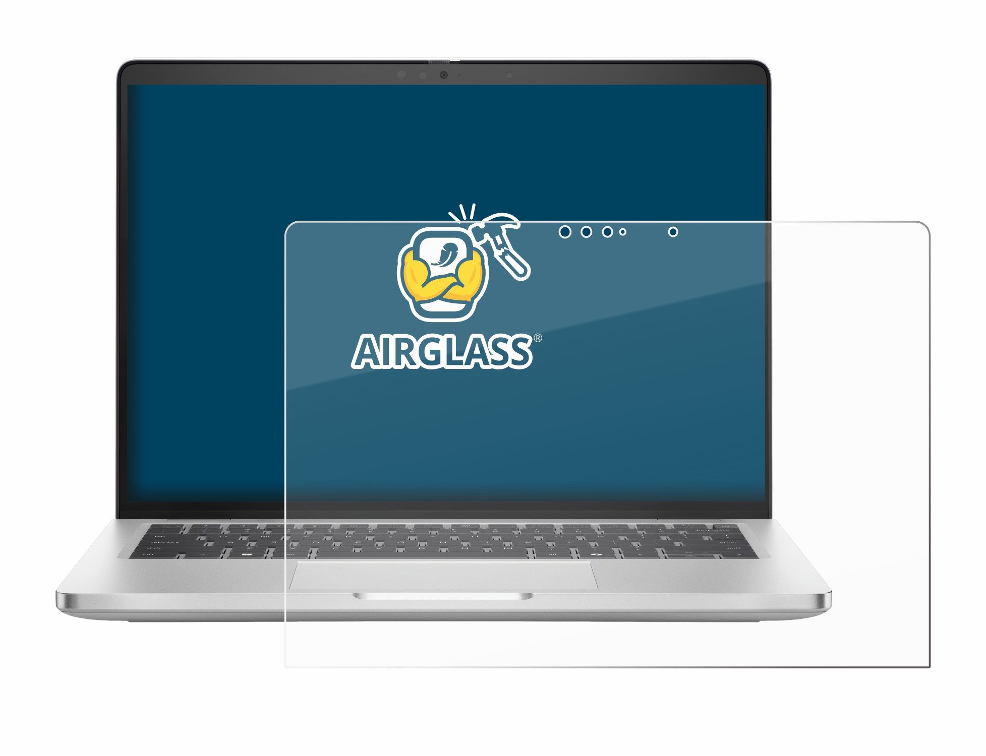 BROTECT Displayschutzglas Folie für Dell Pro 14 Plus 2-in-1 PB14255, Schutzfolie Glas Panzer Display Schutz klar