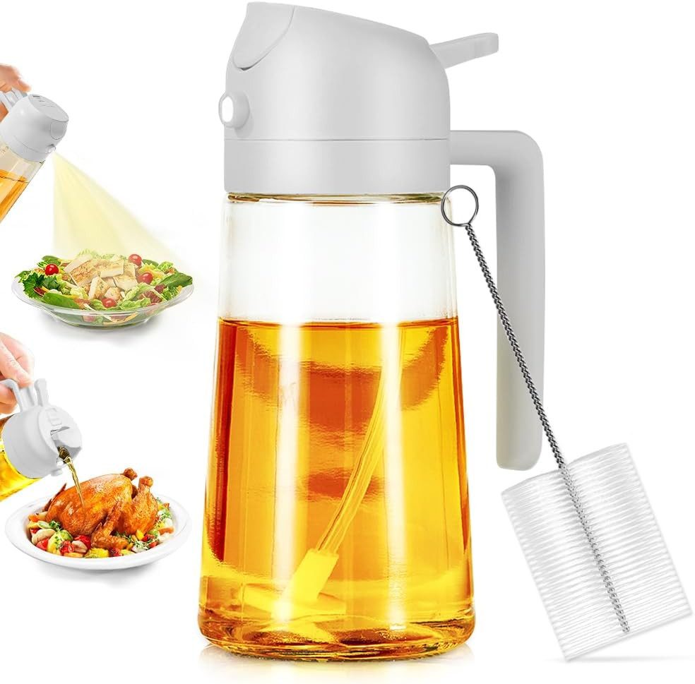 Sprühflasche zwei in einem Spray und Ölbehälter, 470ml/16oz Olivenöl Sprühflasche