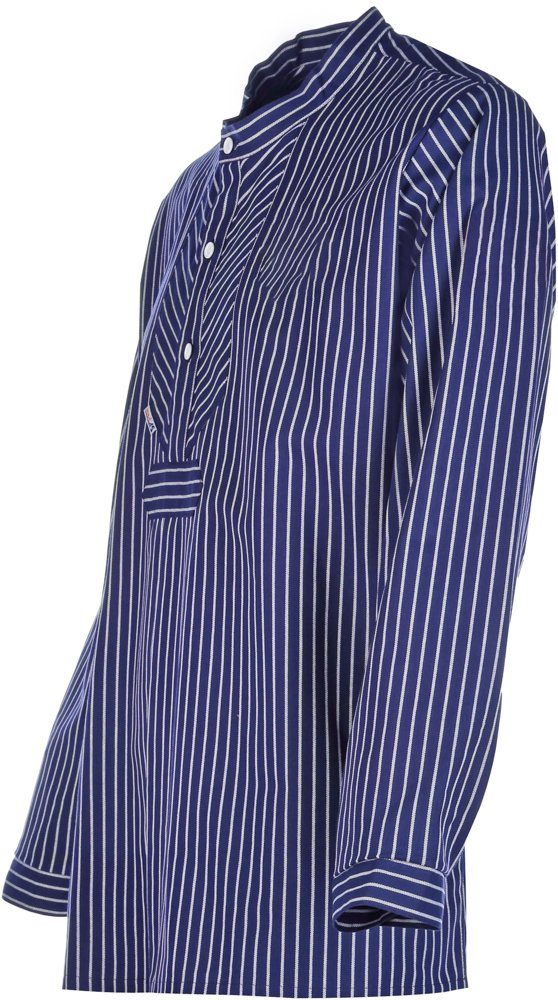 modAS Langarmhemd Unisex Fischerhemd "H. Mück" - Finkenwerder Hemd Baumwolle gestreift