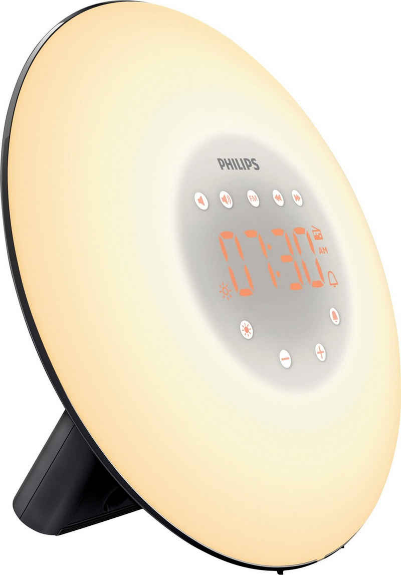 Philips Tageslichtwecker Wake-up Light HF3506 mit 2 natürlichen Wecktönen, UKW-Radio und 10 Lichteinstellungen