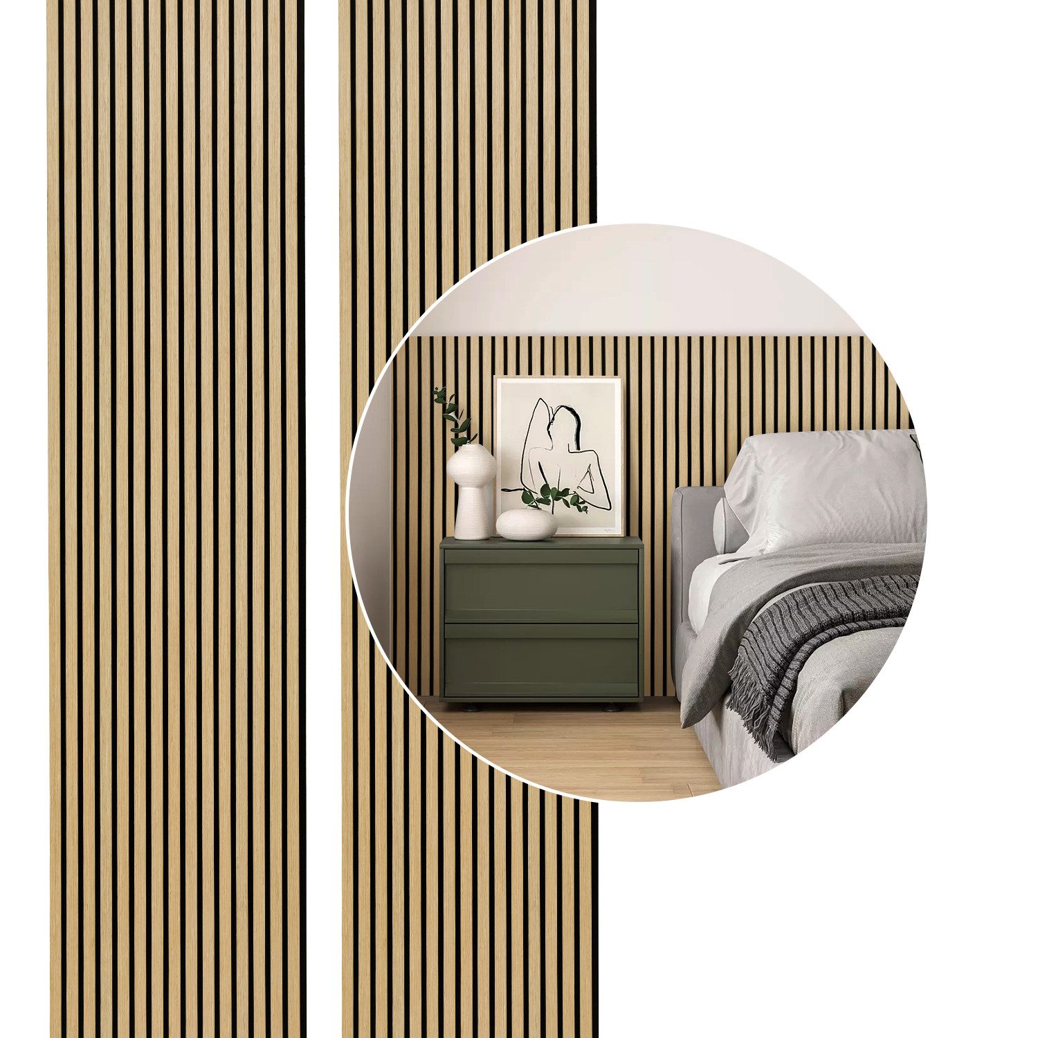 Clanmacy Wandpaneel 2x Wandpaneele Akustik MDF günstig online kaufen