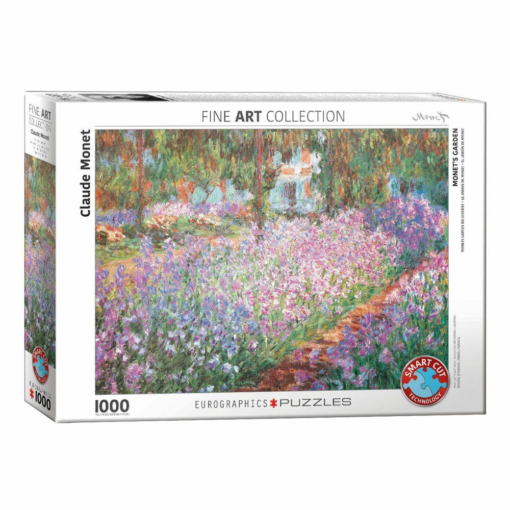 EUROGRAPHICS Puzzle Monets Garten bei Giverny von Claude Monet, 1000 Puzzleteile
