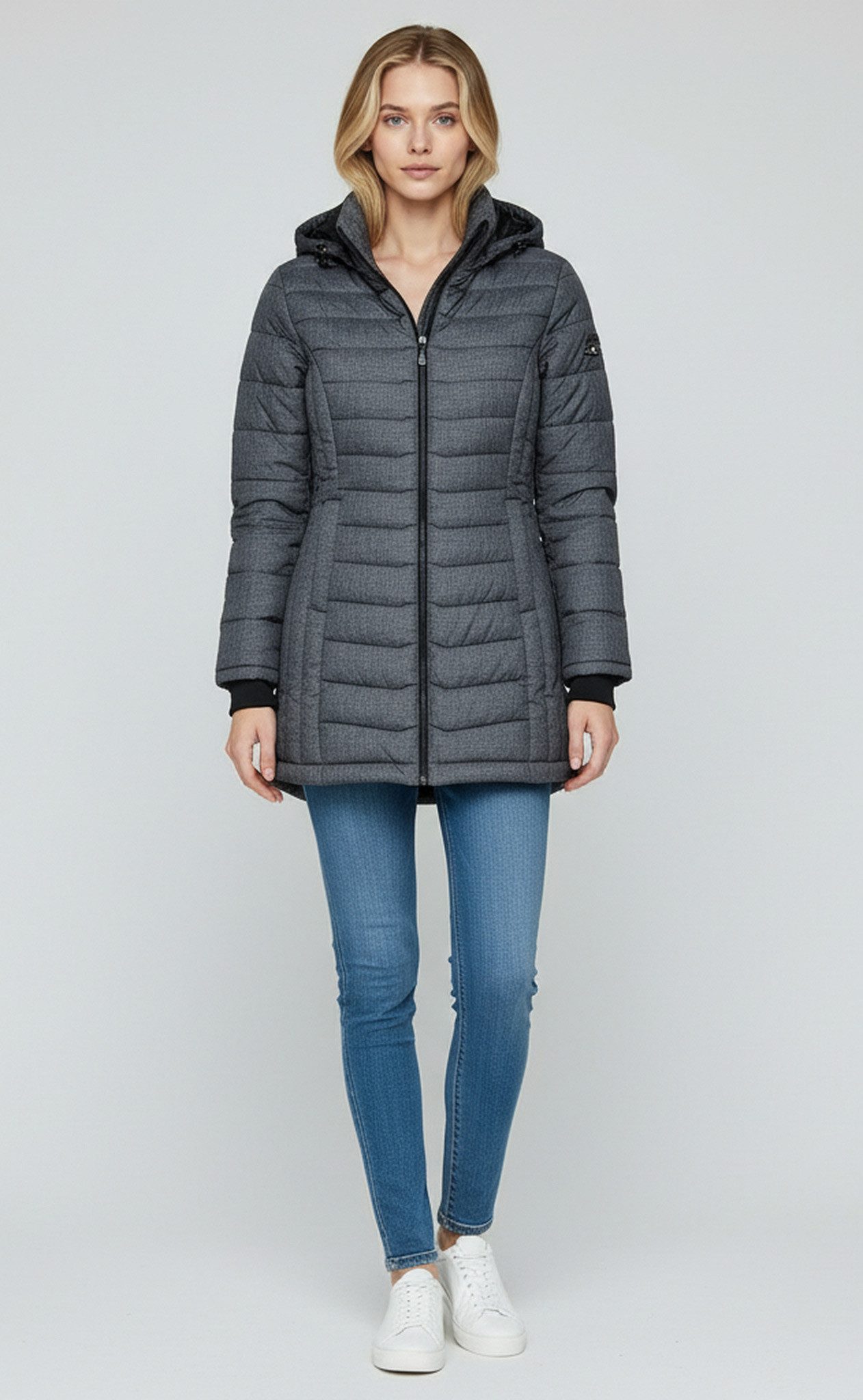 SUBLEVEL Steppjacke Damen Mantel mit Kapuze lange Winter Jacke Langer Parka S-5XL