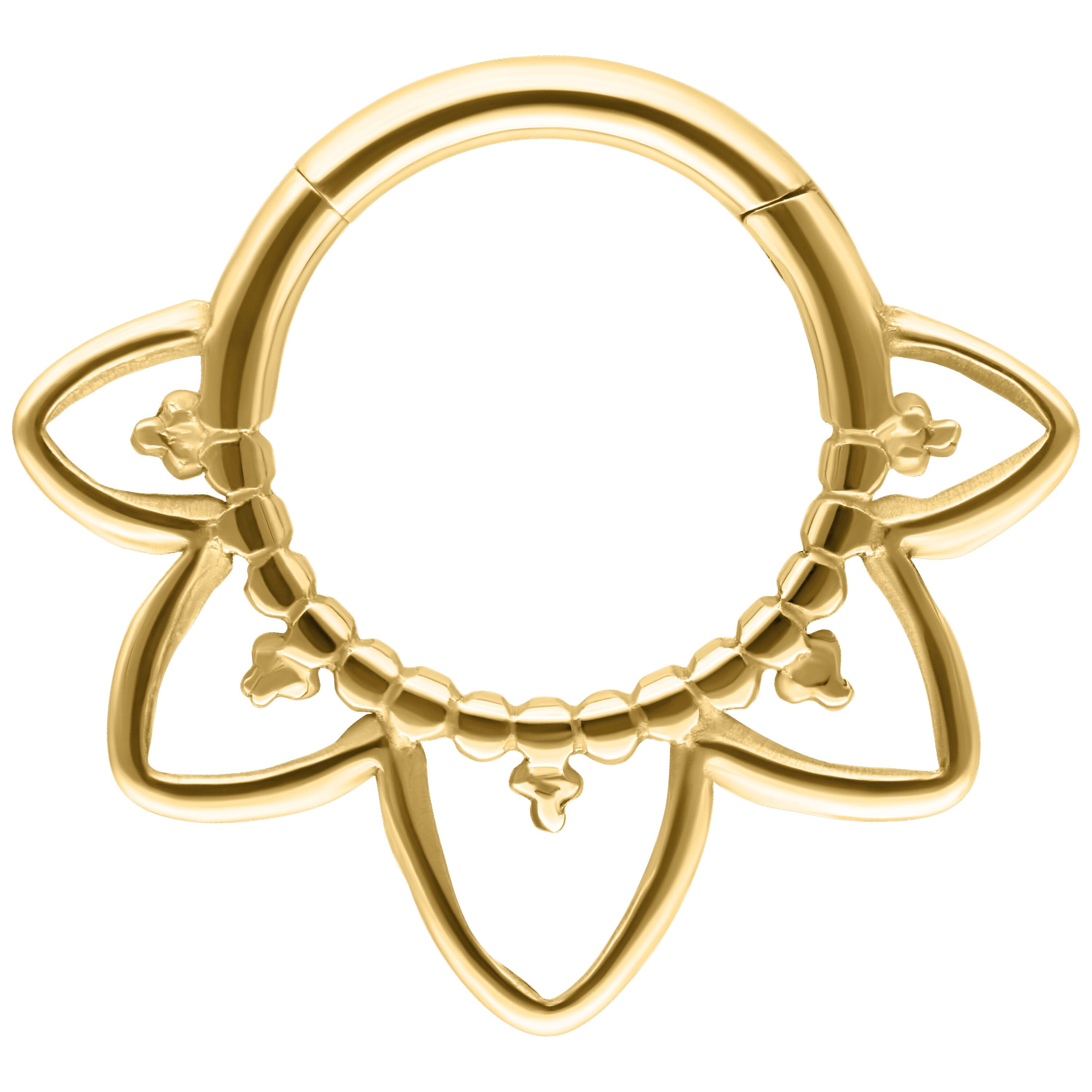Nasenpiercing Oriental Septum Clicker für Ohr, Nase, Lippe, Bauchnabel, 1 Stück