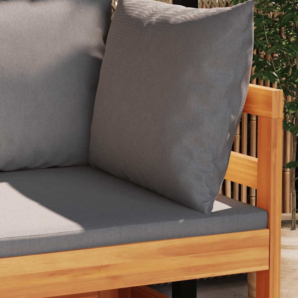 vidaXL Sofaelement 2-tlg. Garten-Lounge-Set mit Dunkelgrauen günstig online kaufen