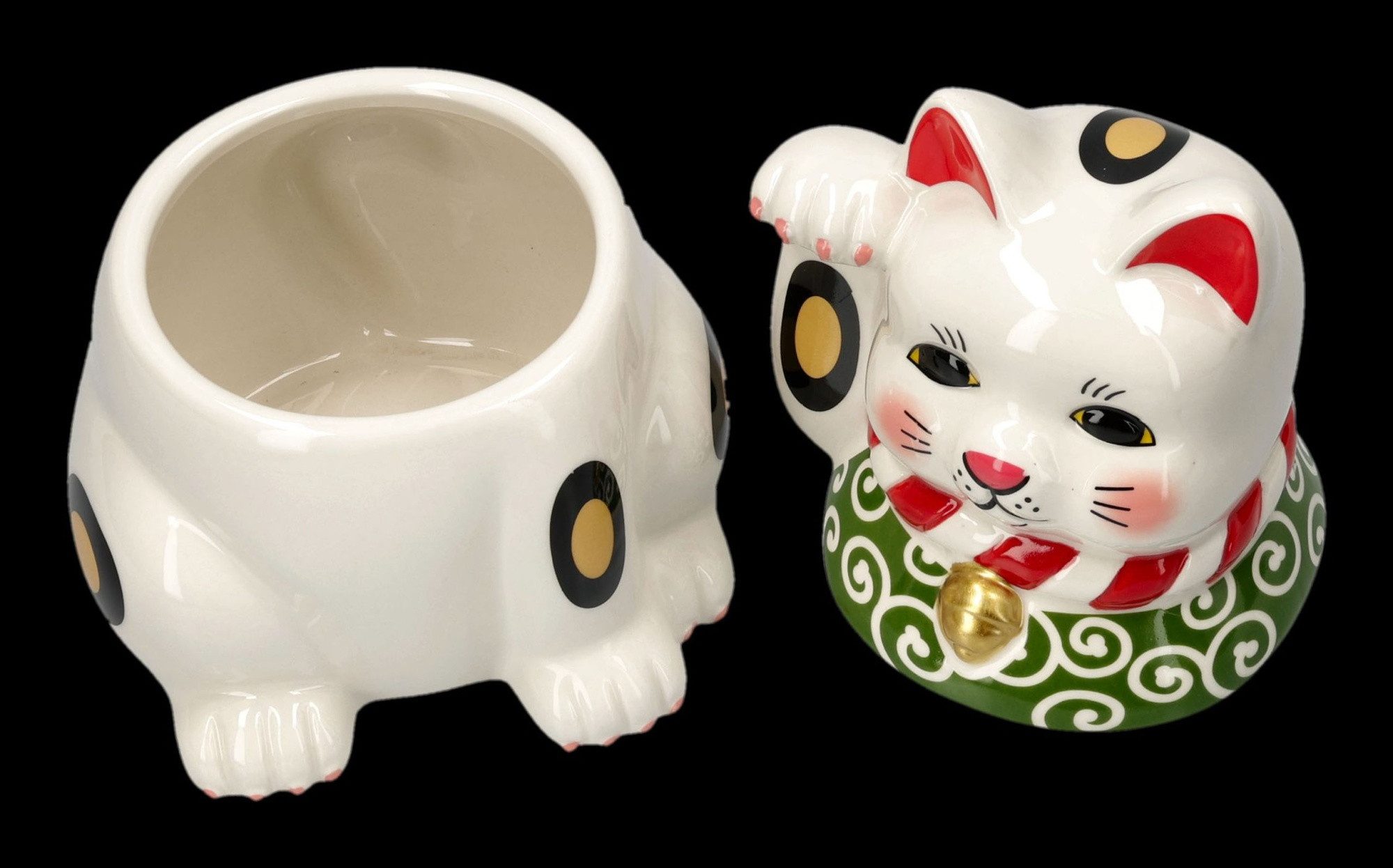 Figuren Shop GmbH Dekoobjekt Maneki Neko Keksdose – Winkekatze Keramik Figu günstig online kaufen