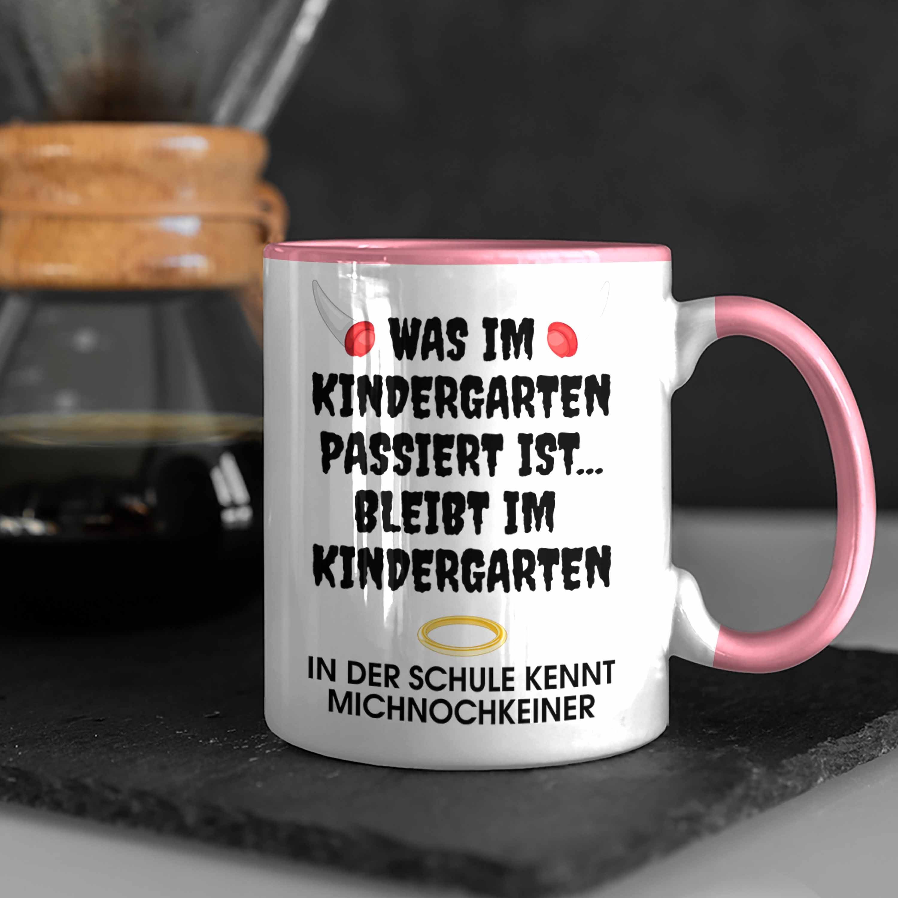 Junge Trendation Trendation Einschulung - Geschenkidee 1 Schulstart Schultüte Schultag Schulanfang Schulkind Tasse Lustig Tasse Mädchen Geschenk 2022 Rosa Schuleinführung