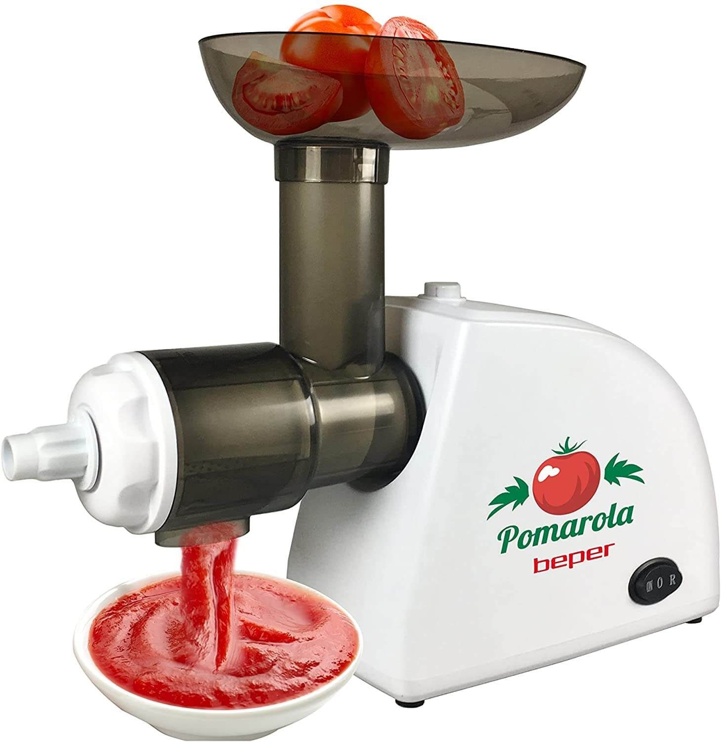 Beper Gemüsepresse elektrische Tomaten Saftpresse Tomatenpresse Entsafter  Tomatensauce, 300 Watt