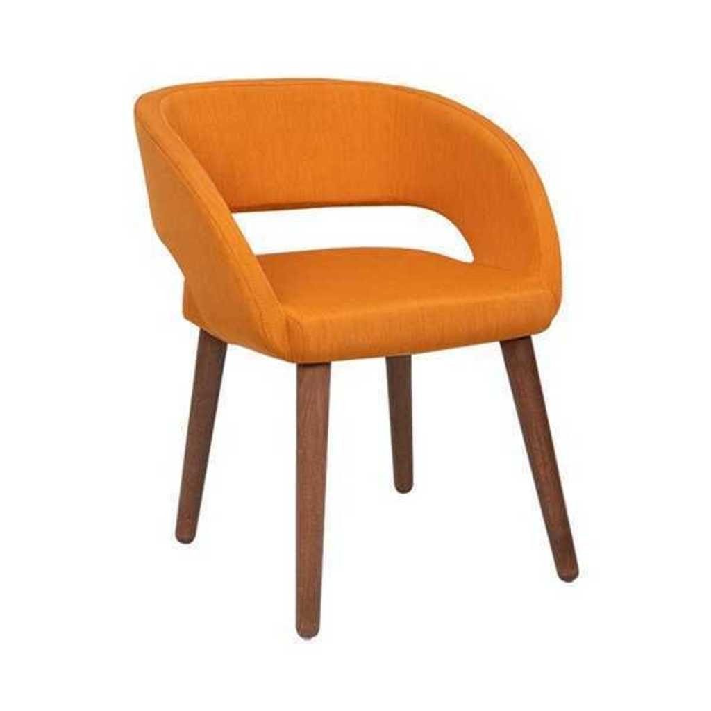 JVmoebel Esszimmerstuhl Oranger Esszimmerstuhl Einsitzer Polster Armlehnen Stühle Stuhl (1 St), Made in Europa