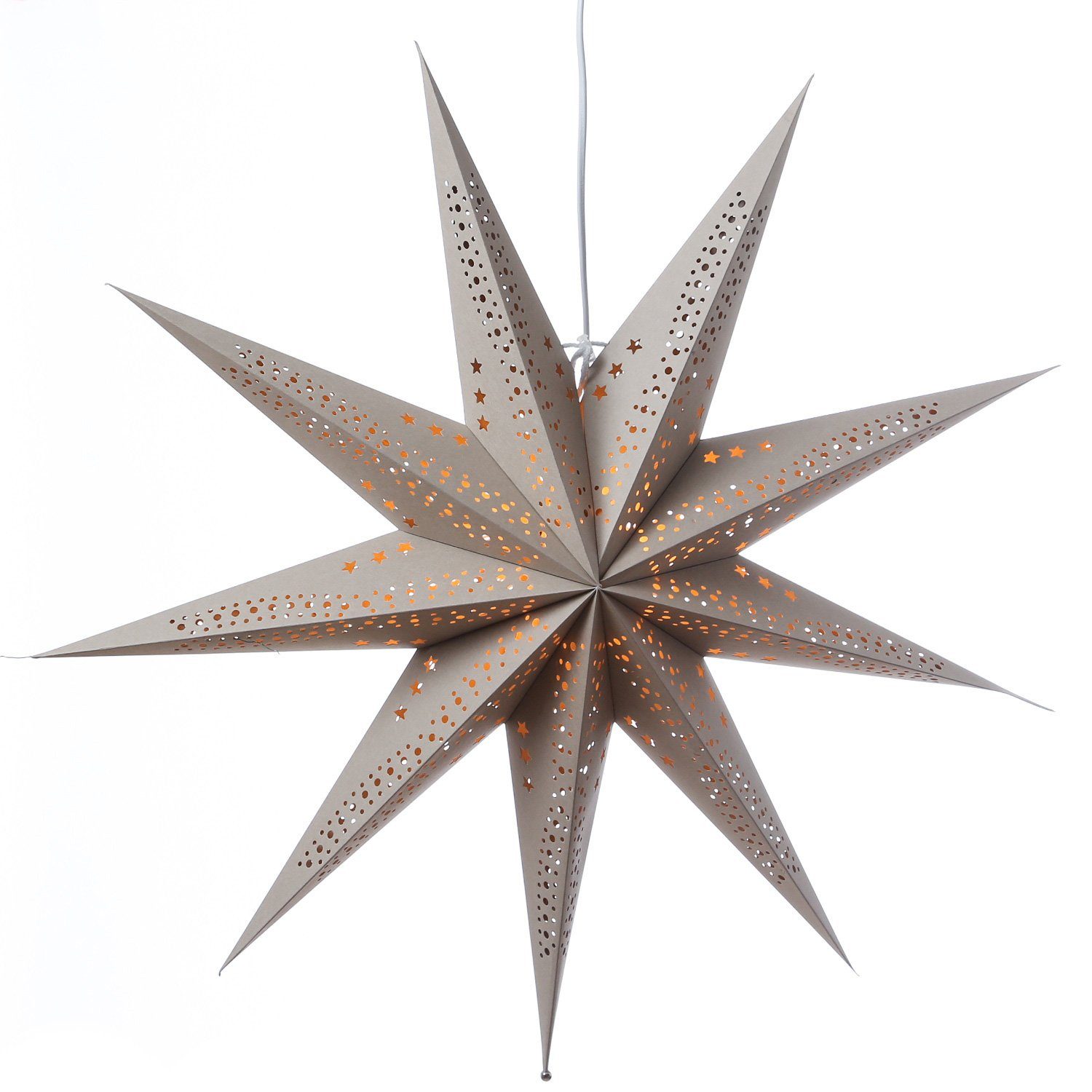 Weihnachtsstern Leuchtstern Stern Sara LED Papierstern MARELIDA Faltstern 69cm