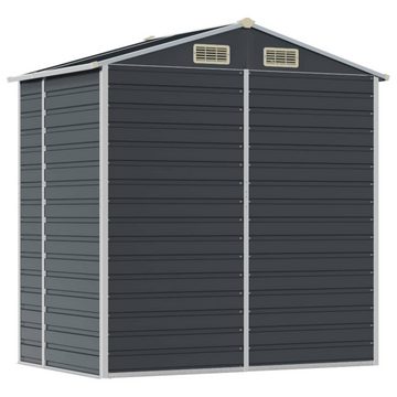 vidaXL Garten-Geräteschrank Gerätehaus Anthrazit 191x130x198 cm Verzinkter Stahl