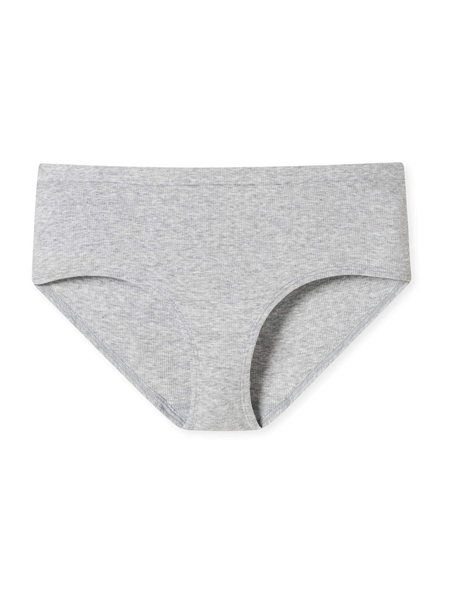 Panty Schlafanzug Shorty Schiesser Pure grau-mel. Rib leichter