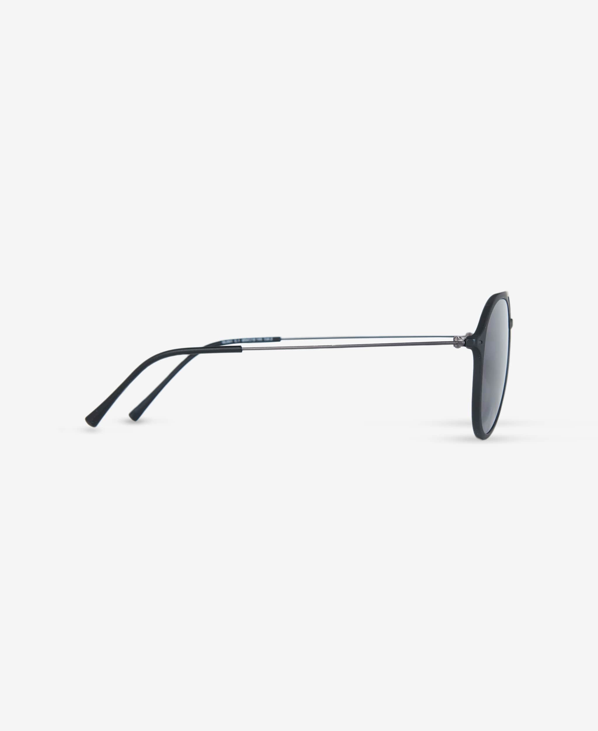 GLAMIRA Sonnenbrille Mattschwarze Unisex-Sonnenbrille im Aviator-Stil (1-St) mit polarisierten Linsen