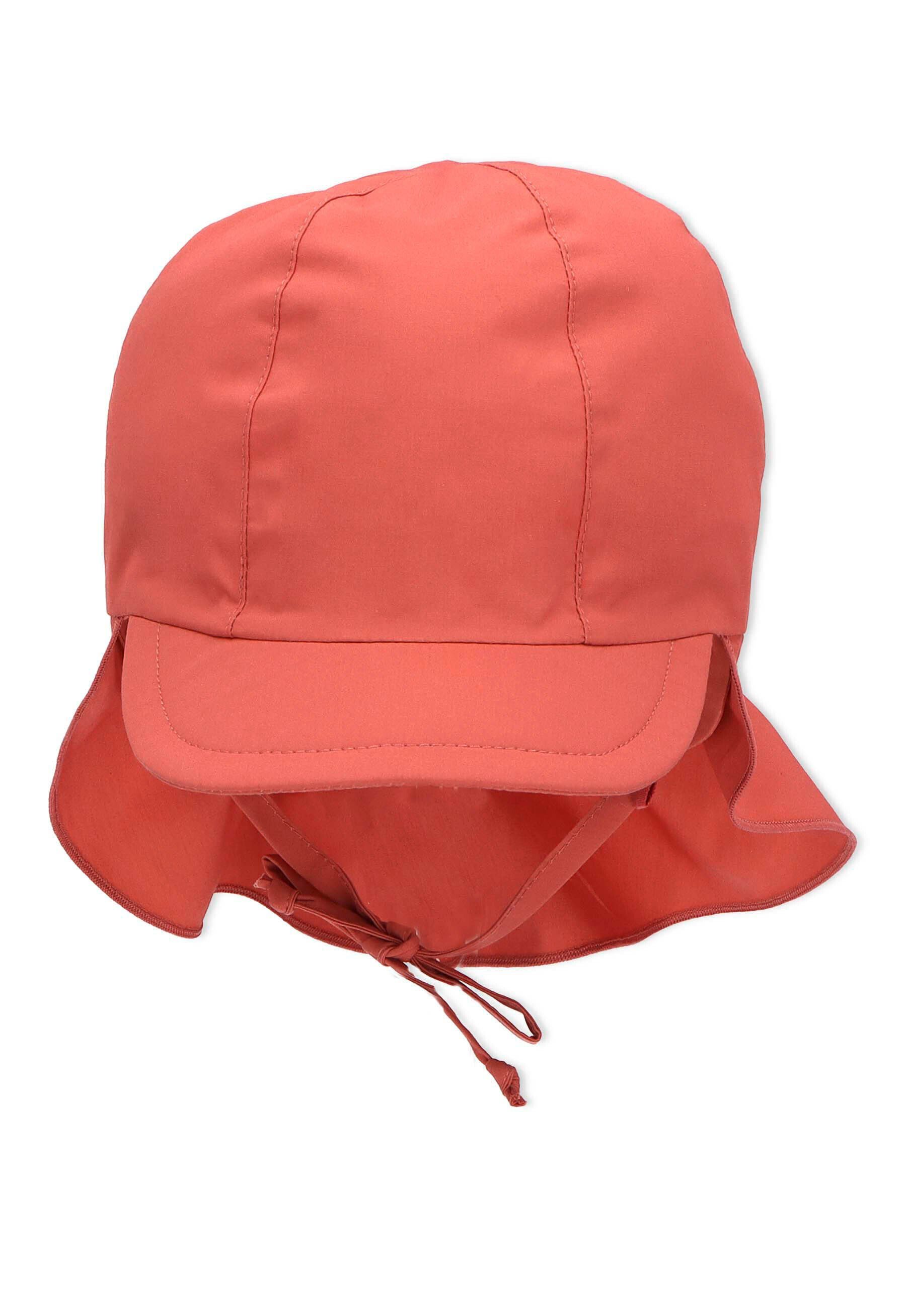 Sterntaler® Schirmmütze Schirmmütze UV-Schutz mit und Nackenschutz Kinderhut für aus idealer (1-St., Sonnenschutz rosafarben mit 50+ Sommermütze Kinder) UV-Popeline Bindeband