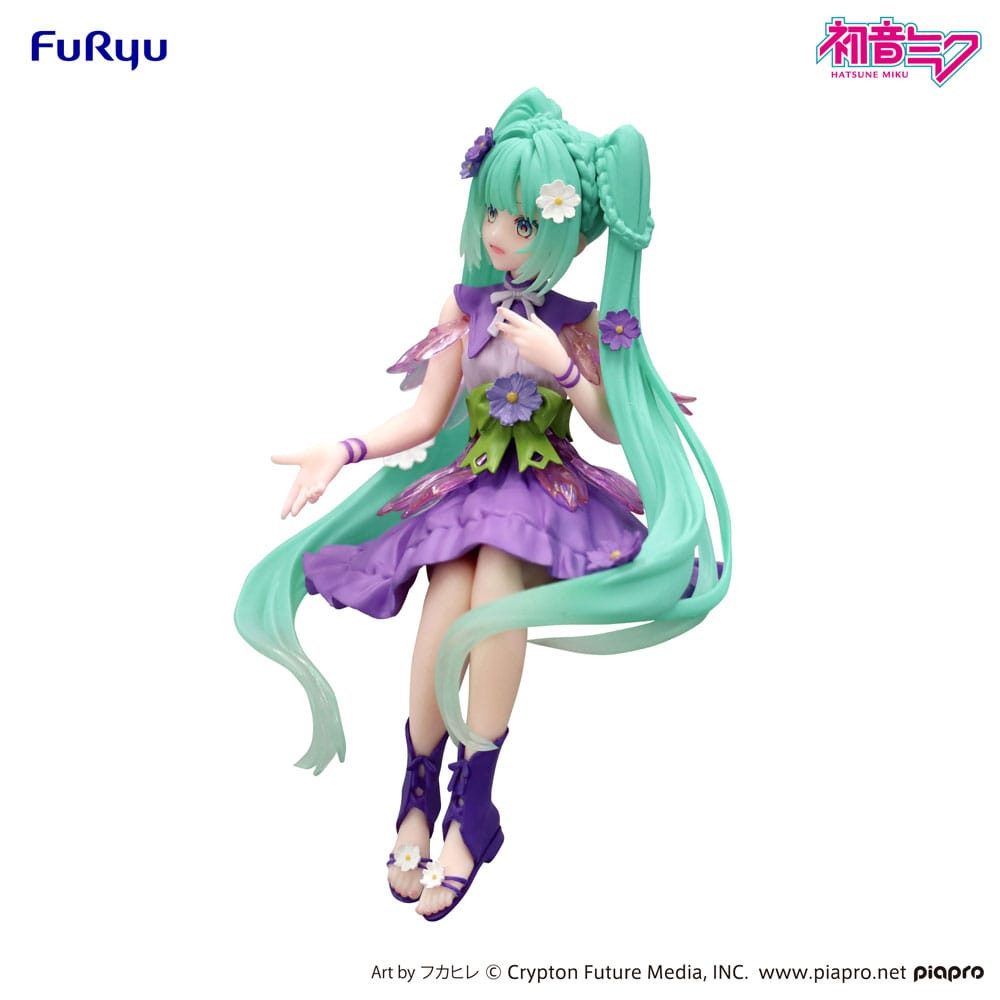 FuRyu Merchandise-Figur Hatsune Miku Noodle Stopper Flower Fairy Cosmos Purple Color 14 cm