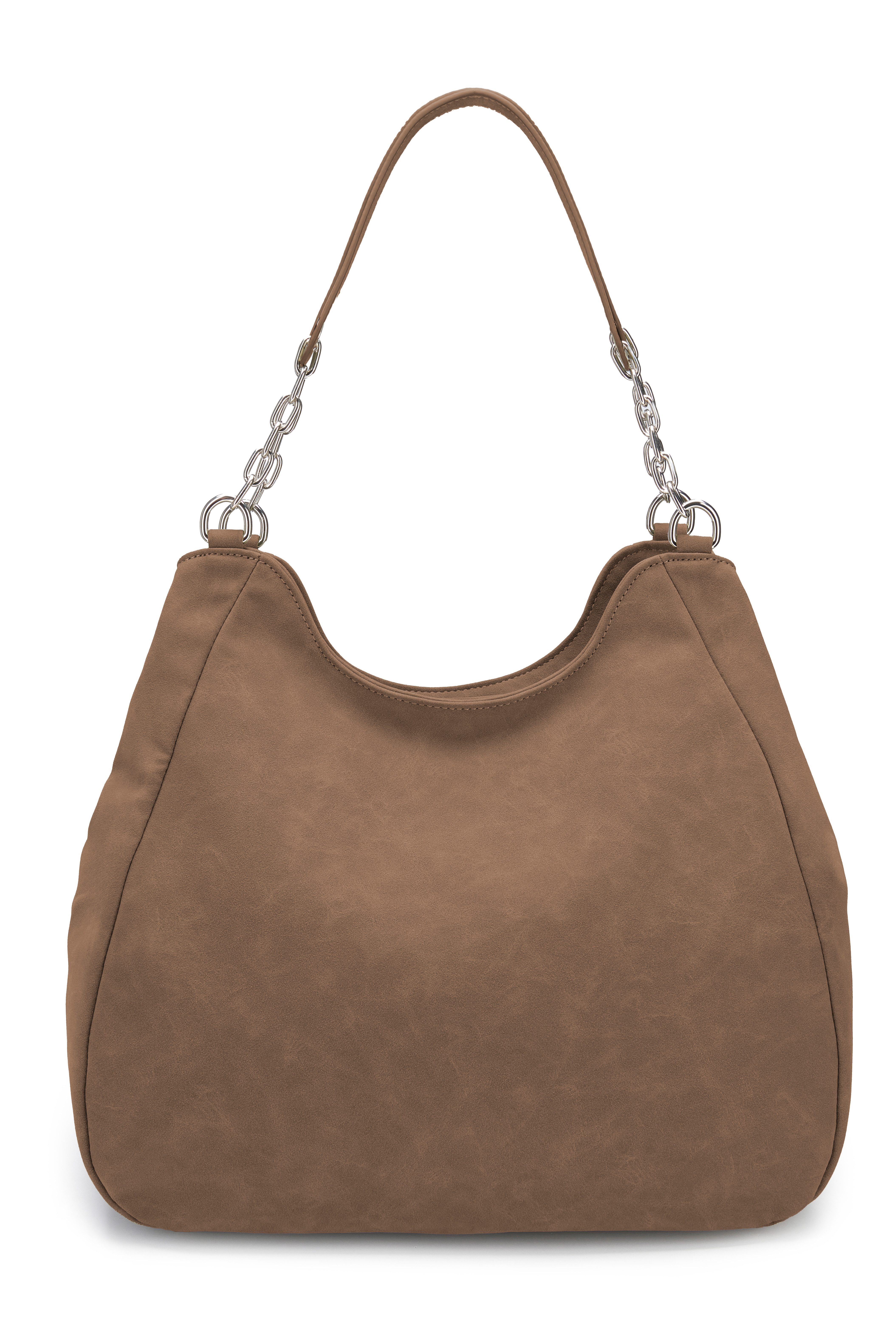 Vivance by Lascana Schultertasche Henkeltasche, Damentasche, Shopper, Einkaufstasche, Handtasche, mit silberfarbenen Ketten-Details VEGAN – Bild 2 von 4