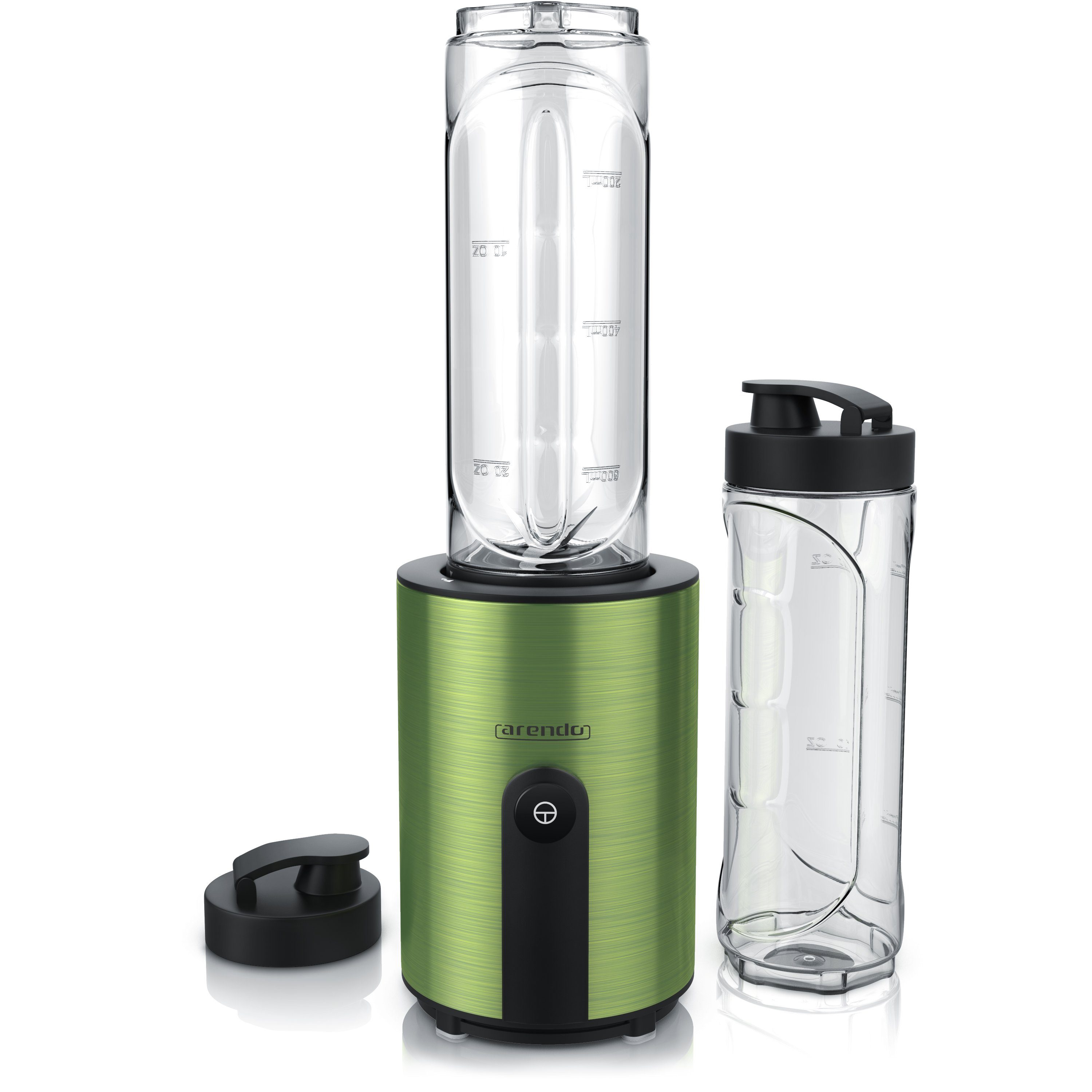 Arendo Smoothie-Maker, 300 W, Smoothiemaker inkl. 2x ToGo-Becher & Edelstahlmesser Smoothiemaker