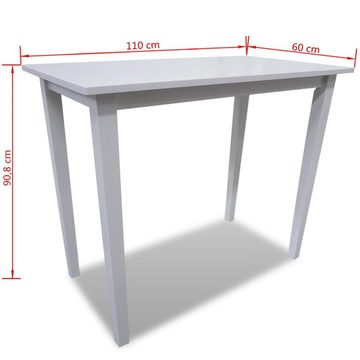 vidaXL Esstisch Bartisch Holz Weiß (1-St)