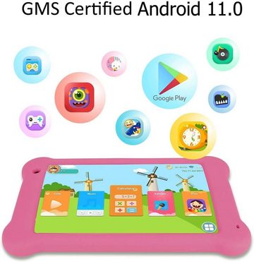 Wainyok Kinder 2GB RAM Quad Core, Kindersicherung Tablet (7", 32 GB, Android 11, IPS FHD Display Kleinkind Tablets mit Kindersicherer Hülle)