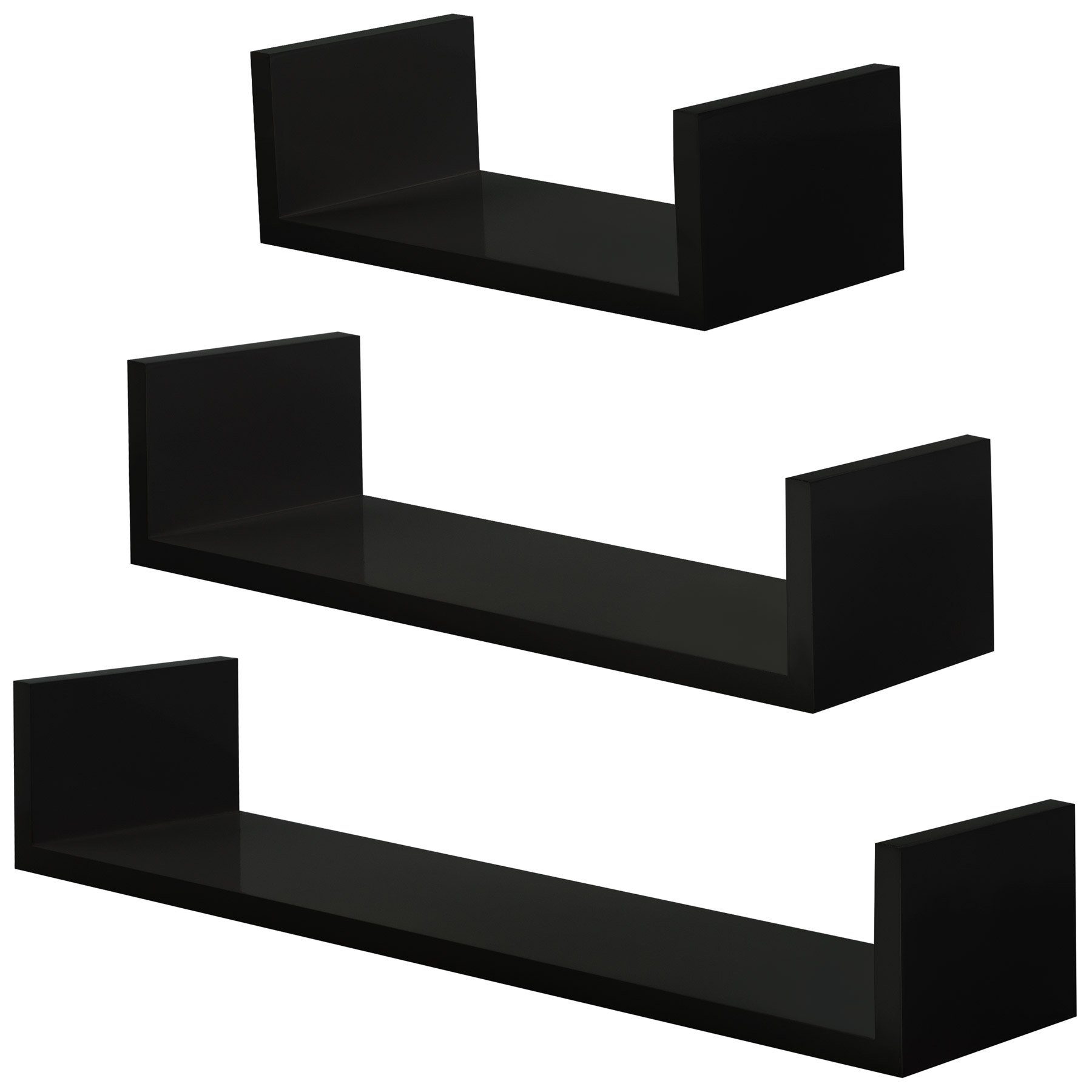 tectake Wandregal 3er Set Wandregal, Set 1-tlg., Retro-Stil