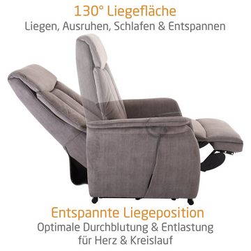 Raburg TV-Sessel Relaxsessel mit Aufstehhilfe, Liege- & Relaxfunktion, elektrisch, Emma, stufenlos & separat steuerbar, Taschenfederkern, Belastbar bis 120 kg