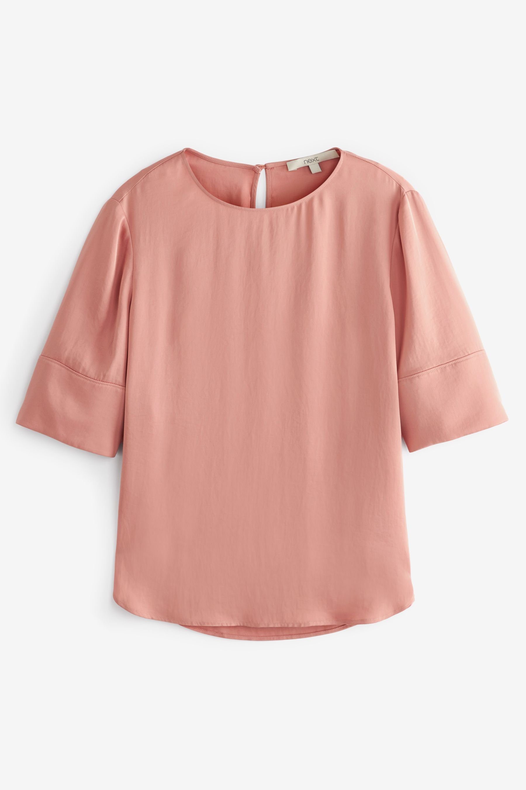 Formelles Pink Blusenshirt Next Blush Satinoberteil (1-tlg)