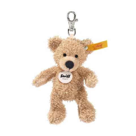Steiff Kuscheltier (Teddybär Fynn 12 cm Schlüsselanhänger, Stoffteddybär klein, Knopf im Ohr)