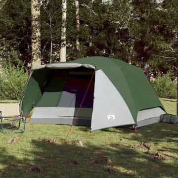 vidaXL Kuppelzelt Zelt Campingzelt 6 Personen Grün 412x370x190 cm 190T Taft