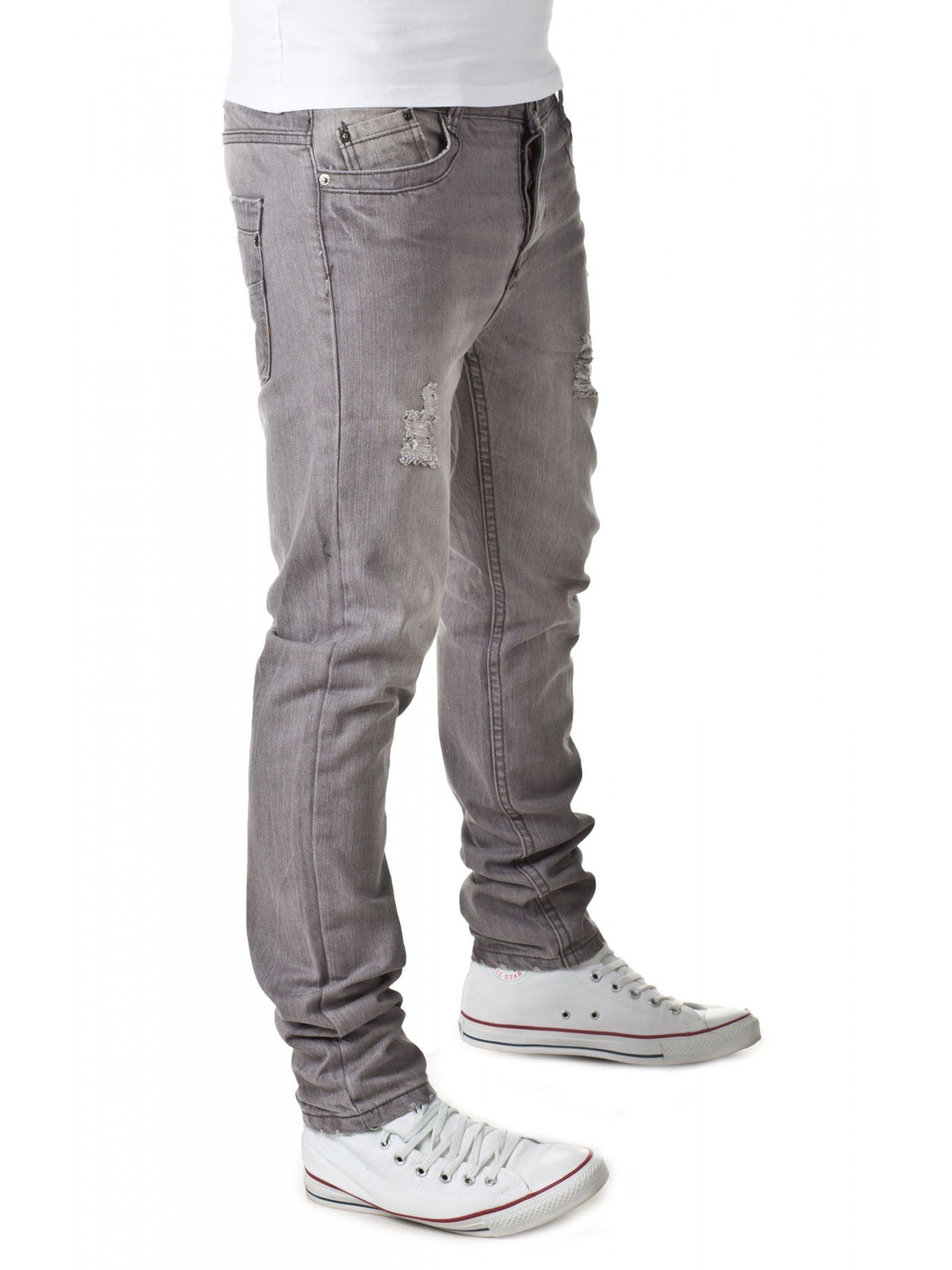 Stitch & Soul Slim-fit-Jeans Destroyed Denim Jeans