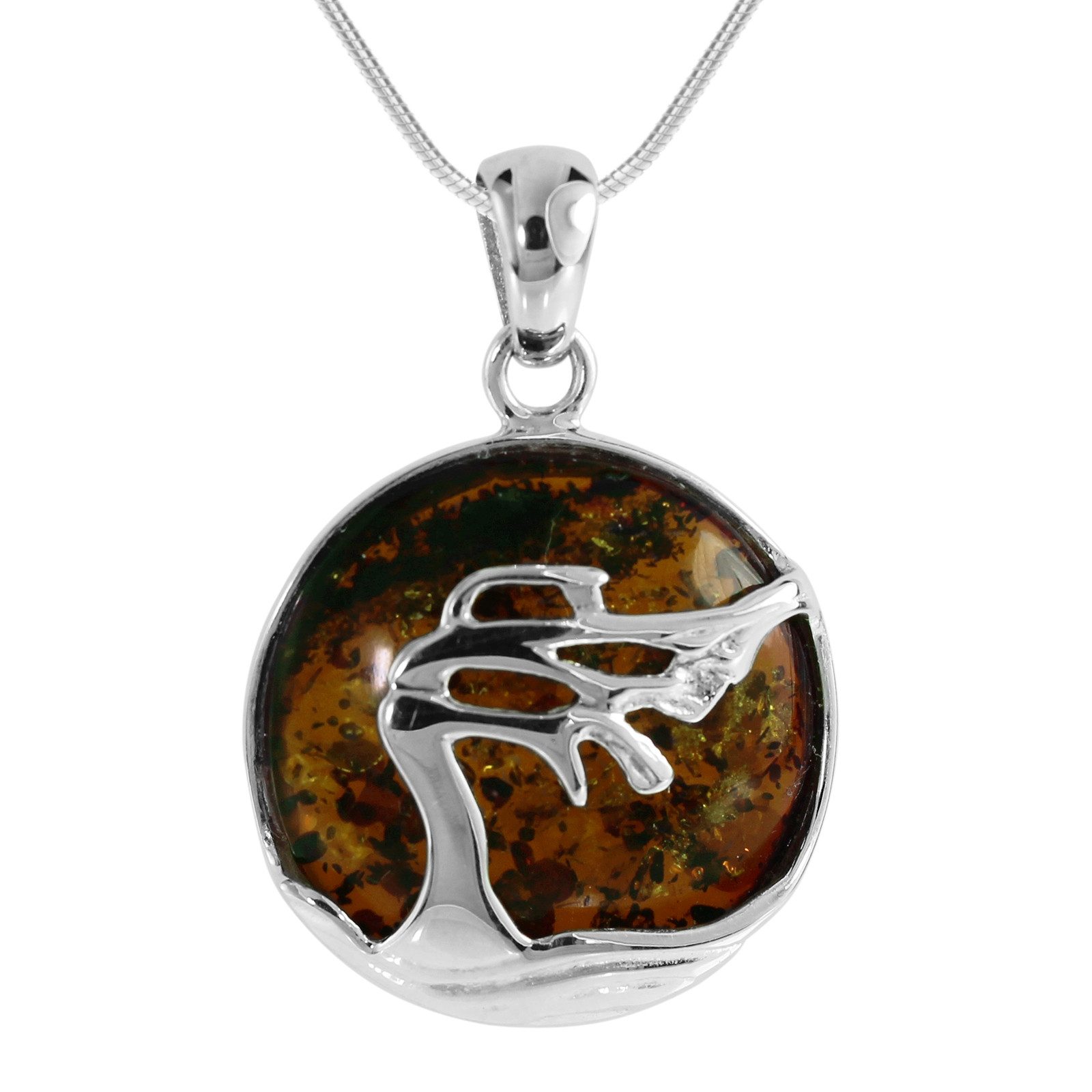 Kette mit Anhänger Ostsee-Schmuck Kette mit Anhänger Windflüchter 21 mm