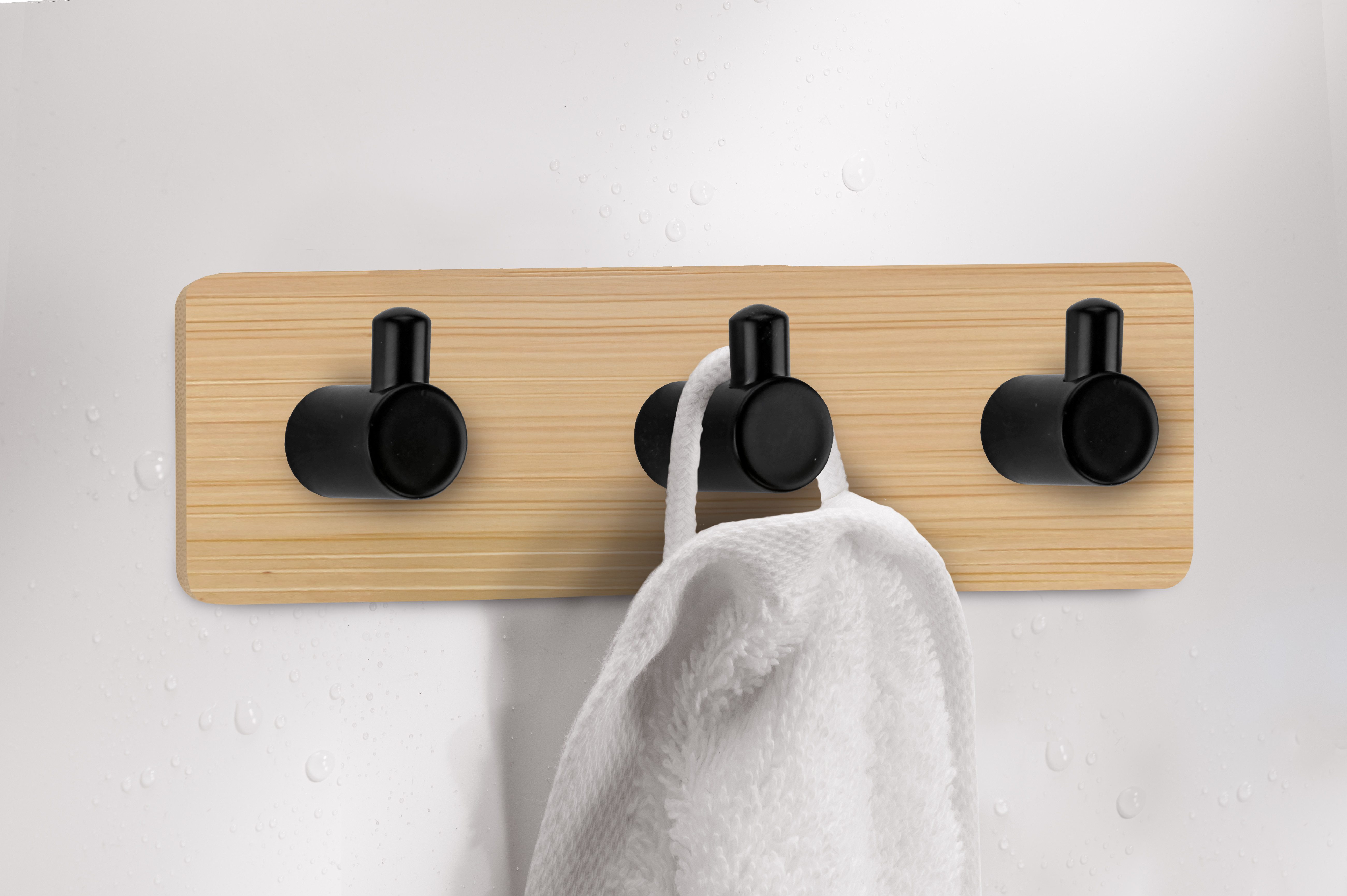 Kleine Wolke Klebehaken Bamboo Pin Hook Trio, Badezimmer günstig online kaufen