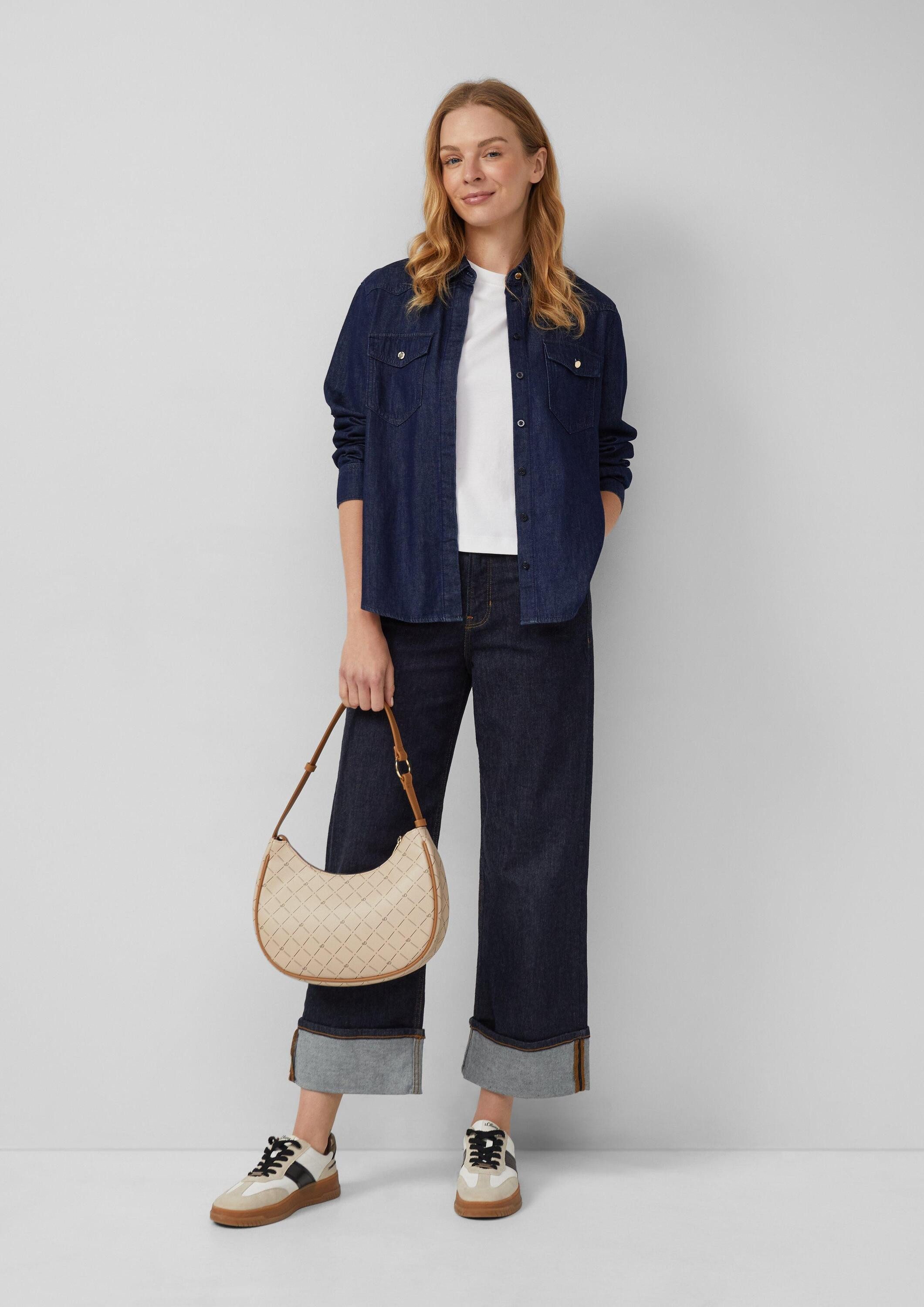 s.Oliver Schultertasche Tasche, Hobo-Bag mit Logo-Print günstig online kaufen