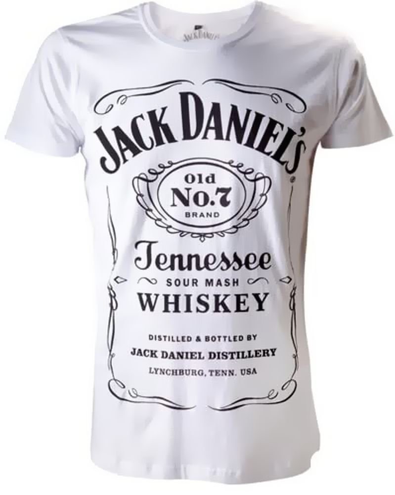 Jack Daniels Print-Shirt JACK DANIELS T-Shirt Weiß Tennessee Whiskey Shirt Gr. S M L XXXL Herren