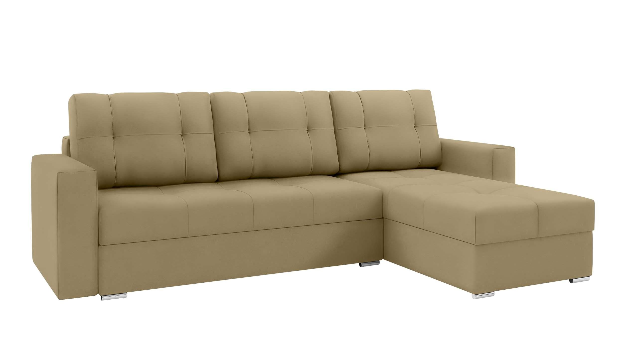Stylefy Sitzkomfort, Ecksofa Design L-Form, Eckcouch, Bettfunktion, Modern Adelina, mit mit Bettkasten, Sofa,