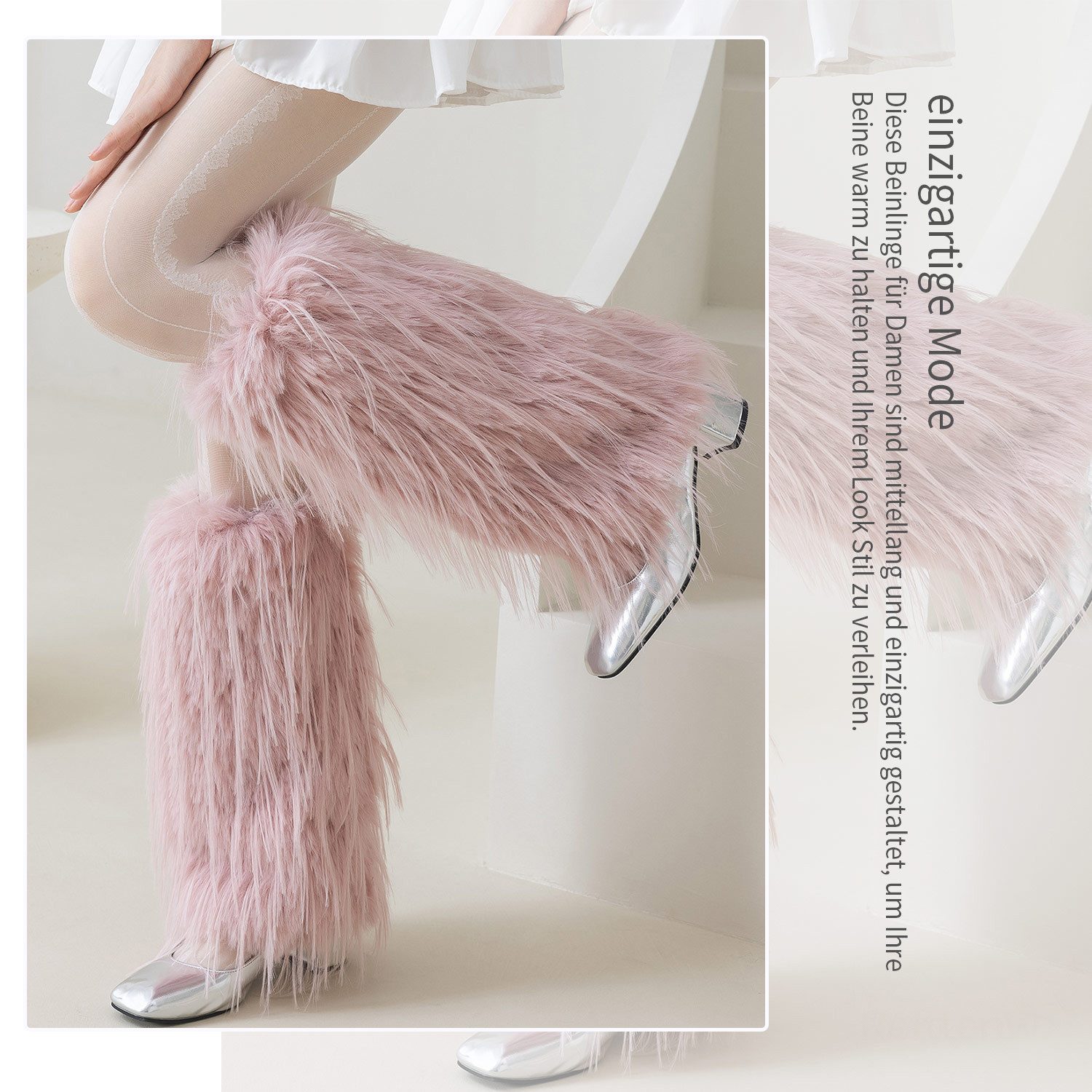 Refttenw Beinstulpen Damen Kunstpelz Plüsch Beinwärmer Winter Stulpen für F günstig online kaufen