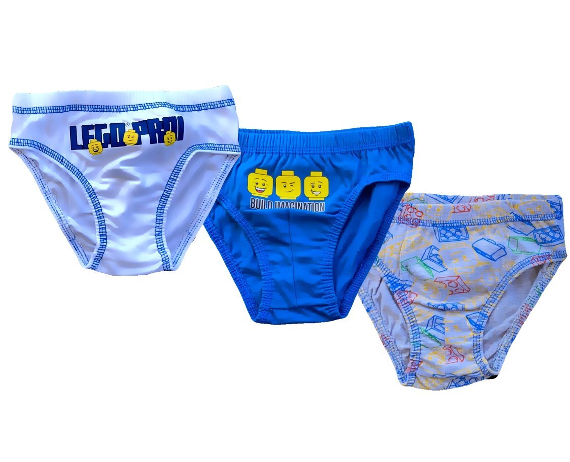 Slip LEGO® CLASSIC 3x Unterhosen Jungen Set Slips Schlüpfer Unterwäsche Kinder Gr. 104 116 128 140 - 4 6 8 10 Jahre