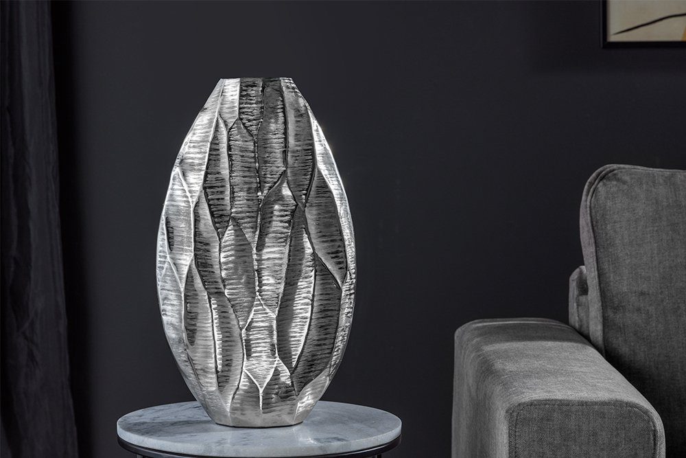 riess-ambiente Tischvase ORGANIC ORIENT 44cm silber (1 St), Wohnzimmer · De günstig online kaufen