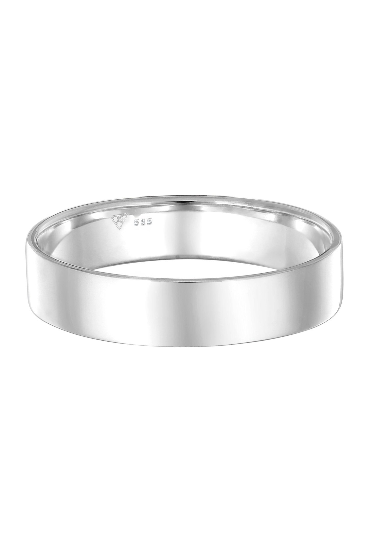 Elli Premium Fingerring Bandring Trauring Basic 585 Weißgold günstig online kaufen