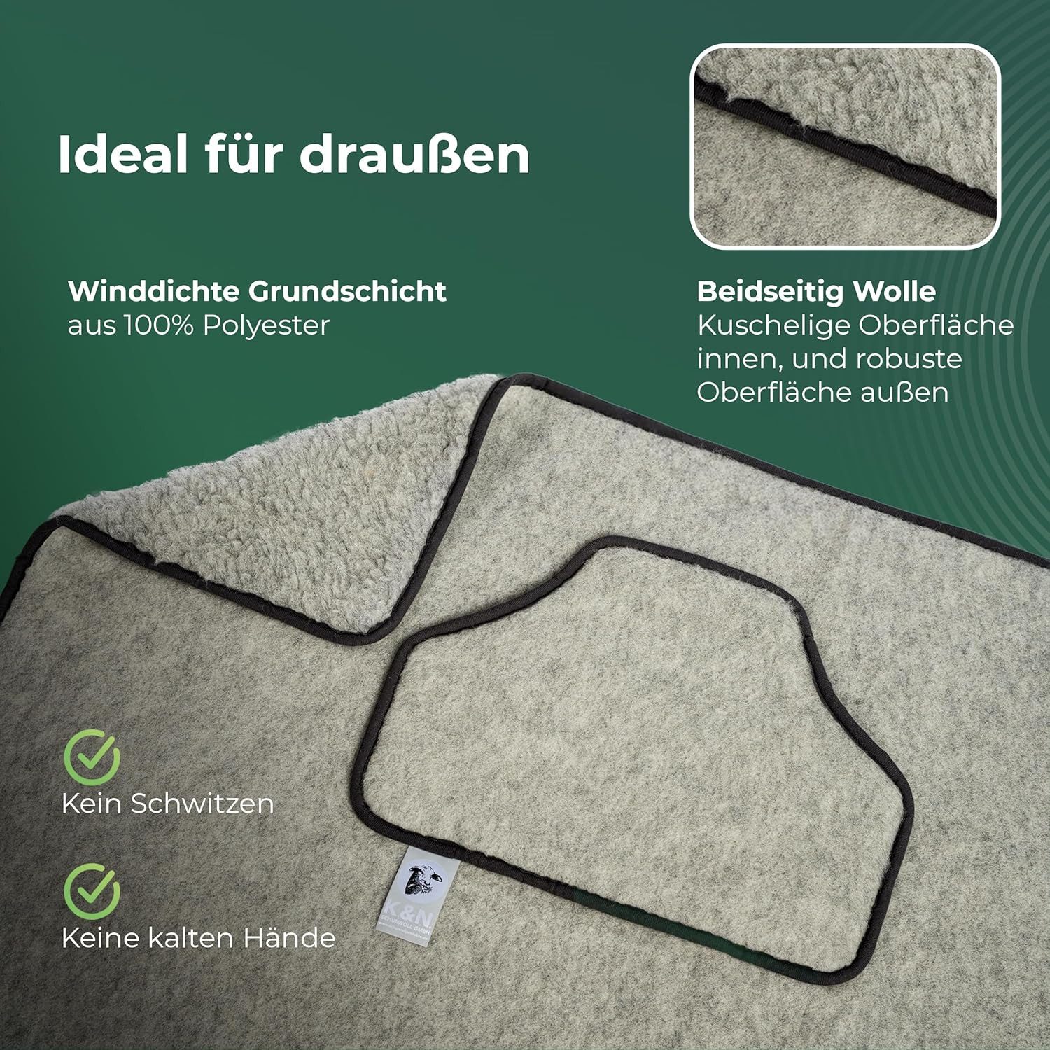 Novaliv Haltungskissen Novaliv Schurwoll-Fleece Kniedecke Rollstuhl - Kuschelige Beindecke fü, 1-tlg., Novaliv Schurwoll-Fleece Kniedecke Rollstuhl - Kuschelige Beindecke fü